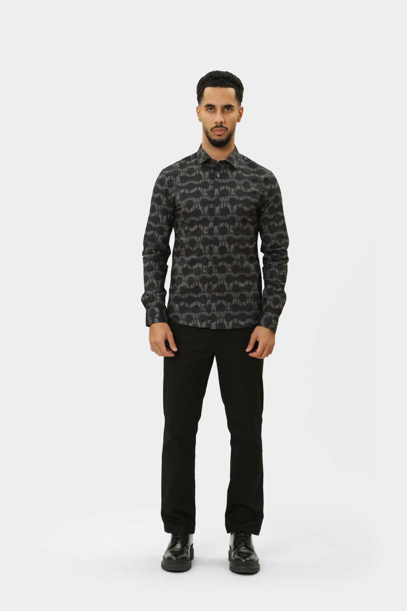 PBMS0311 Рубашка с длинным рукавом Bikkembergs Черный