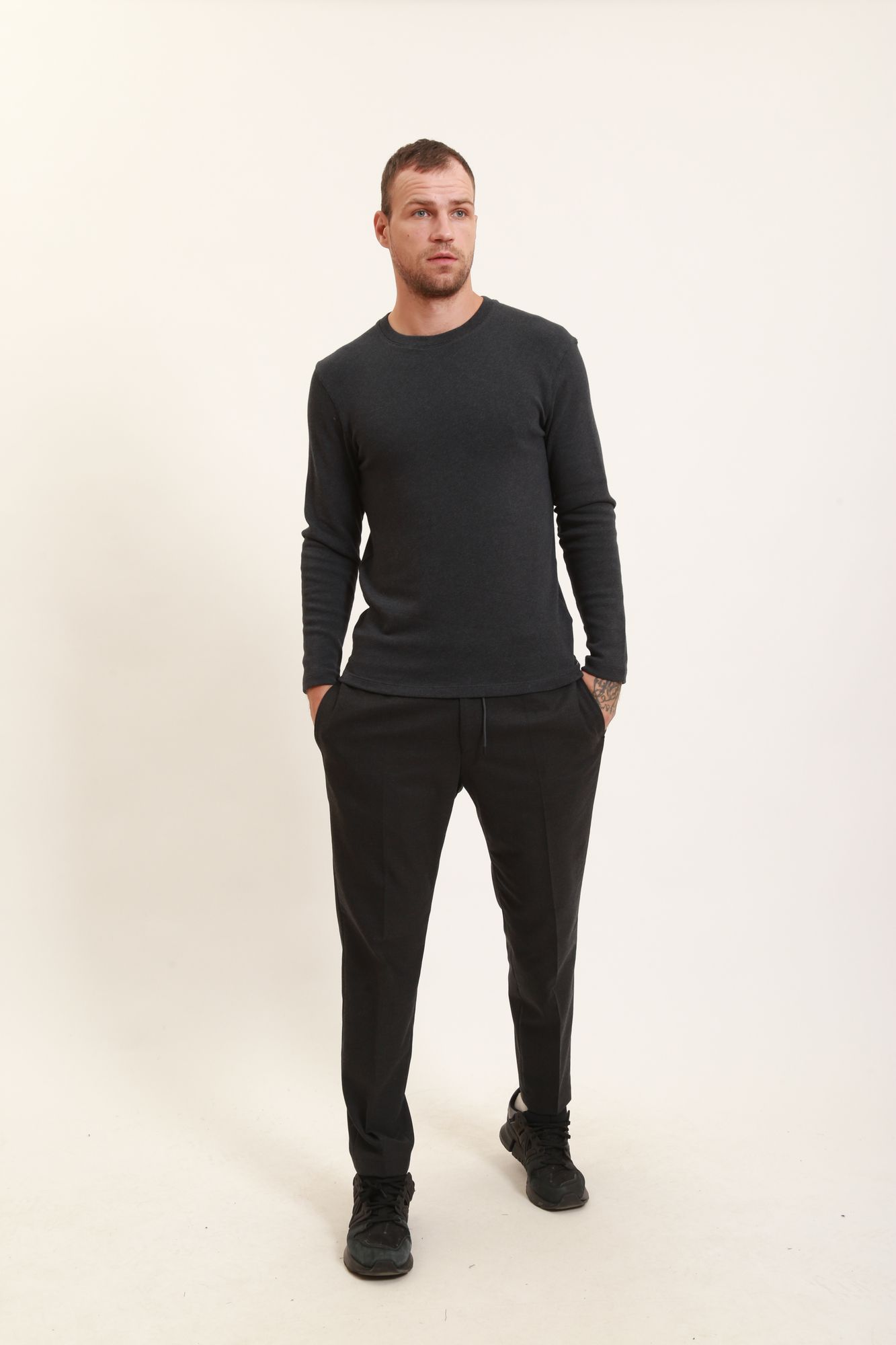 30028028_10012113 Футболка лонгслив Strellson Серый