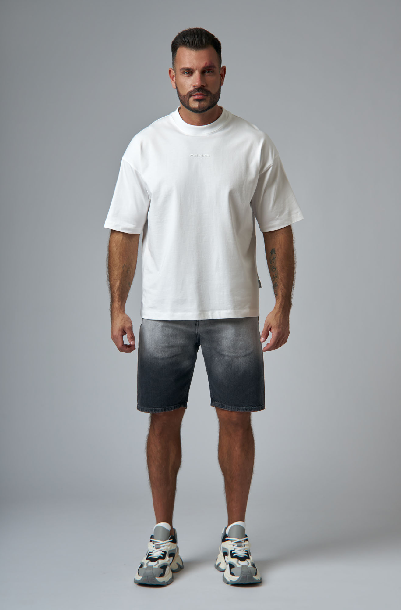 VM-OMA-33-439 Шорты джинсовые Van Mich Серый