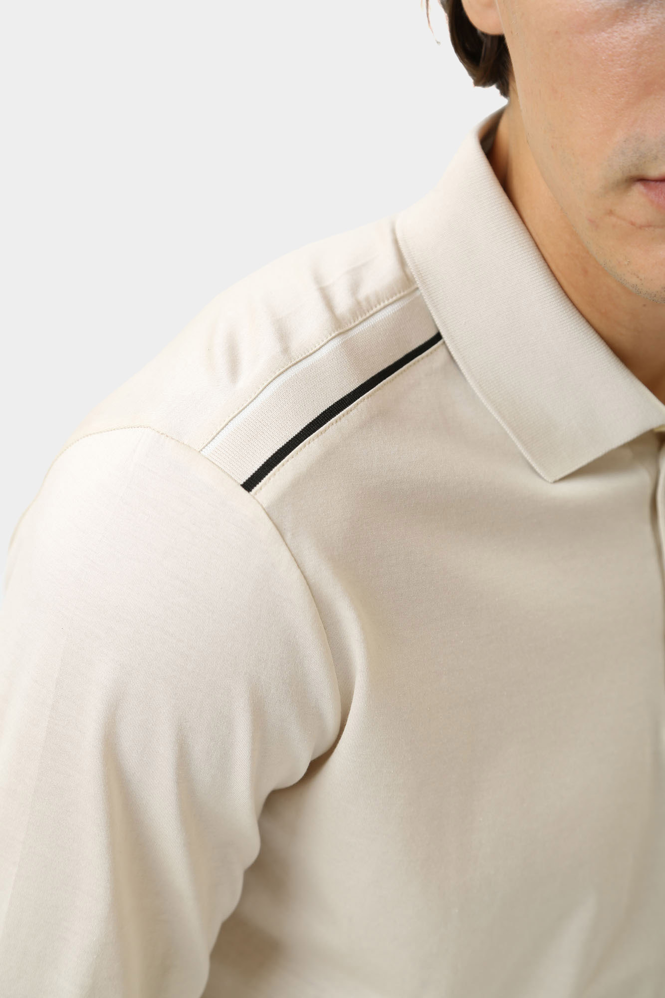 544200_745003 Поло с длинным рукавом Karl Lagerfeld Бежевый