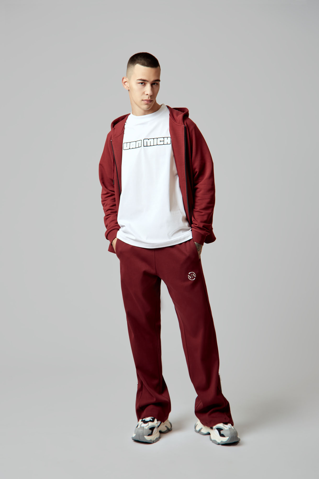 VM-OMA-53-349 Толстовка с капюшоном Van Mich Бордовый