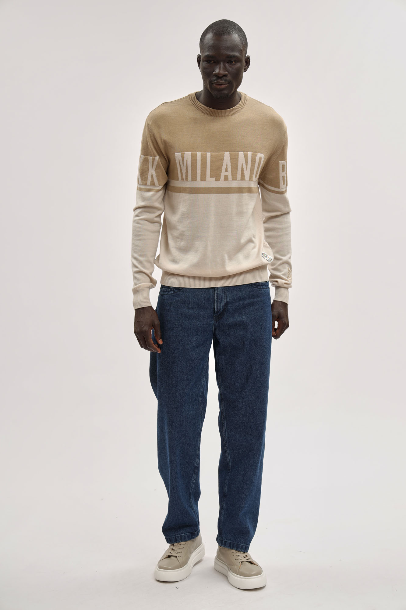 BMM1172 Джемпер Bikkembergs Бежевый