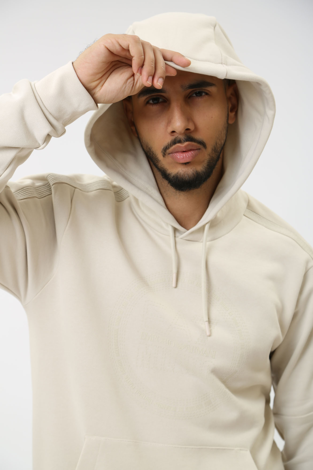 3DPM65_PJTKZ_1946 Худи EA7 Бежевый