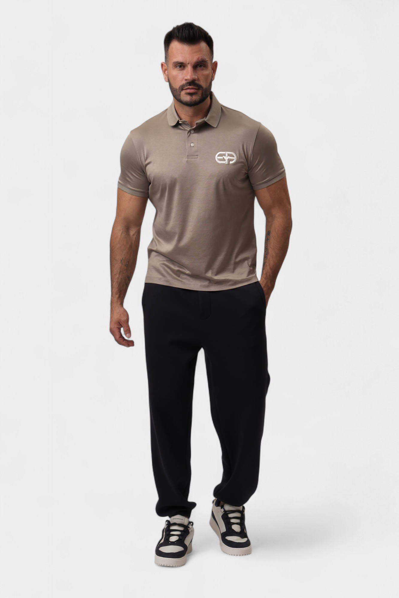 8N1FB6_1JUVZ Поло Emporio Armani Серый