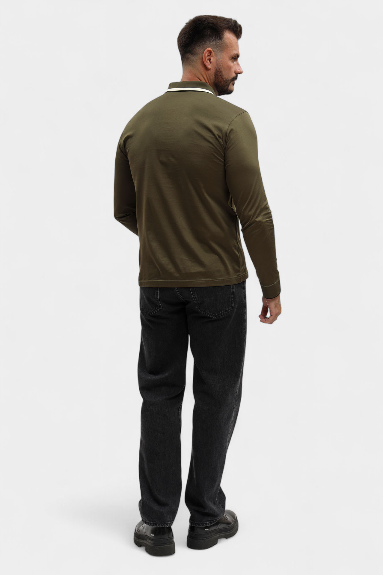 554200_745005 Поло с длинным рукавом Karl Lagerfeld Зеленый