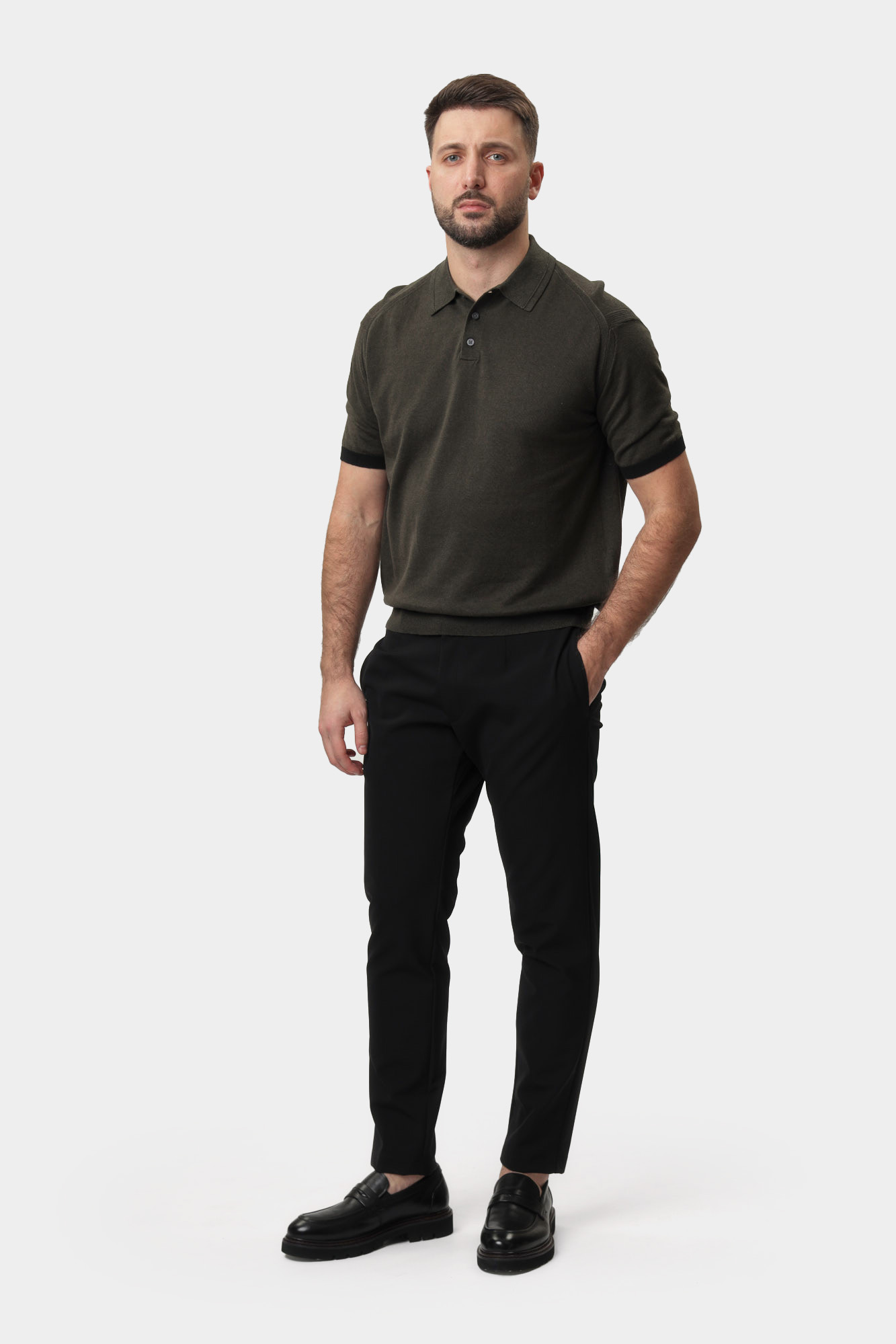 XM000709_AF12935 Поло трикотажное Armani Exchange Хаки