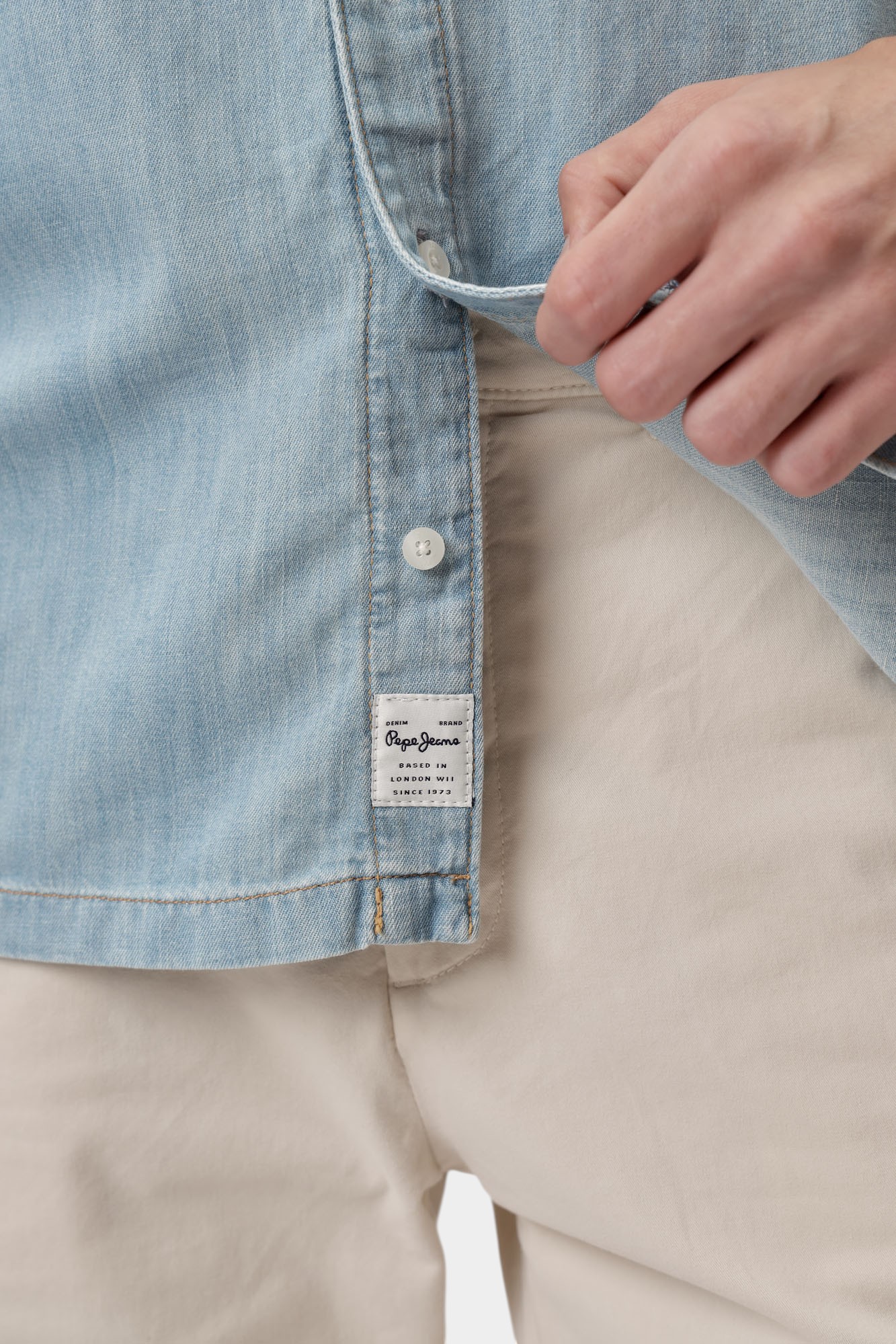 PM308820 Рубашка Pepe Jeans Голубой