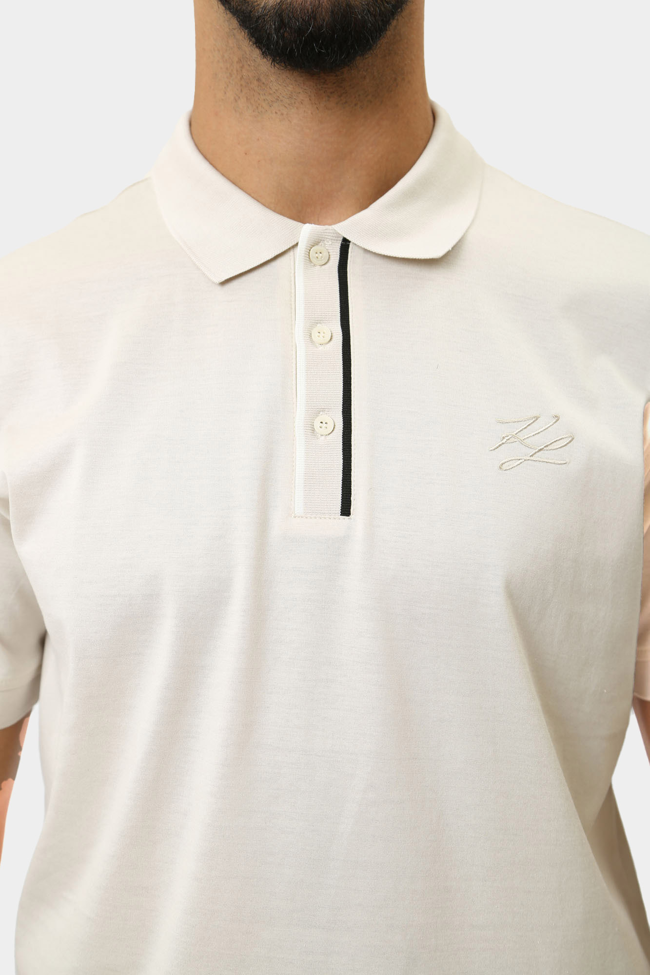 544200_745004 Поло Karl Lagerfeld Бежевый