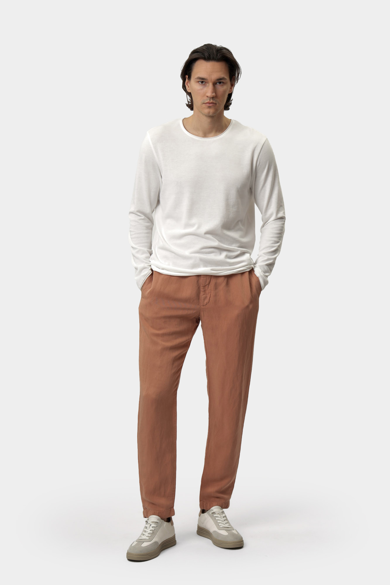 30046803_10015385 Брюки льняные Strellson Бежевый