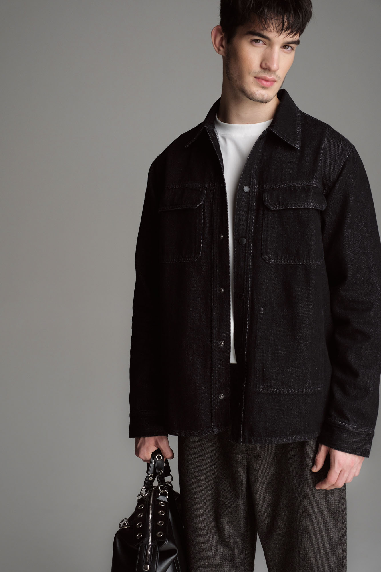 M-242-TH-56-0059 Рубашка джинсовая The Hills Черный