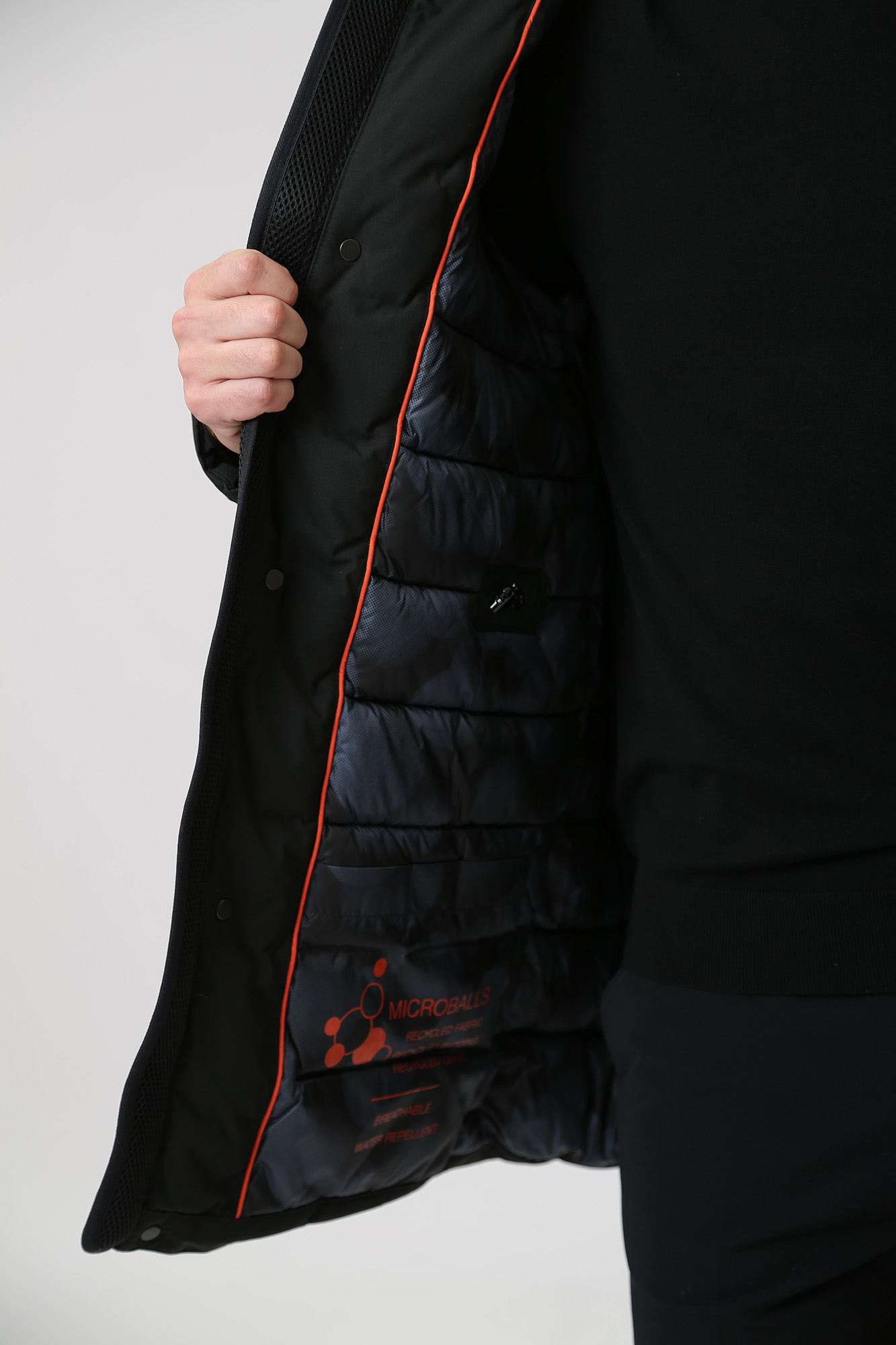 M3629BT2953F Пуховик удлиненный Geox Черный