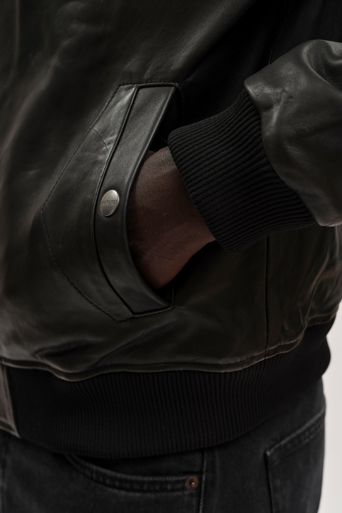 BML1031 Куртка кожаная Bikkembergs Черный