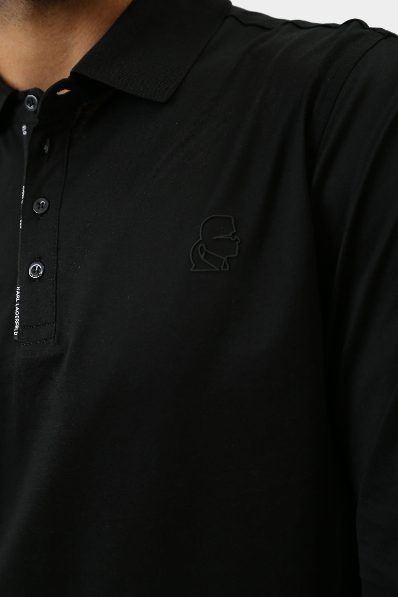 544200_745002 Поло с длинным рукавом Karl Lagerfeld Черный