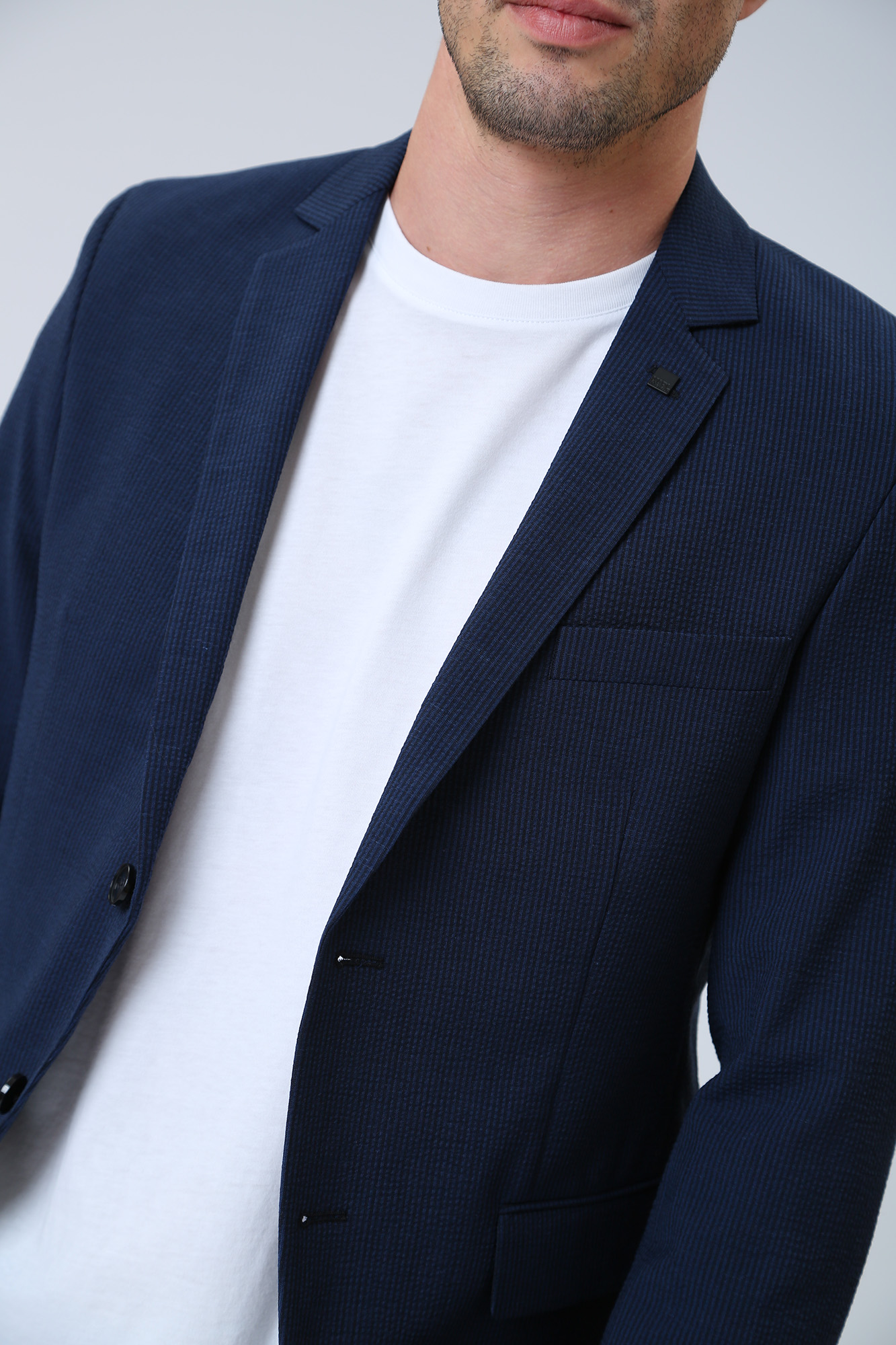 532026_155205 Пиджак классический Karl Lagerfeld Синий