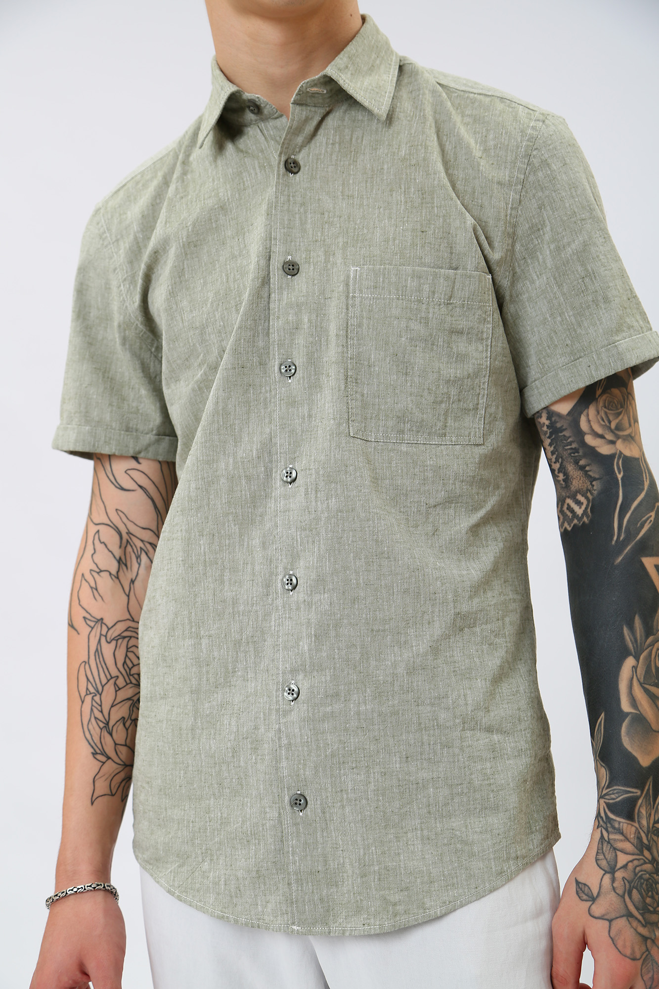 30031404_10011466 Сорочка Strellson Зеленый