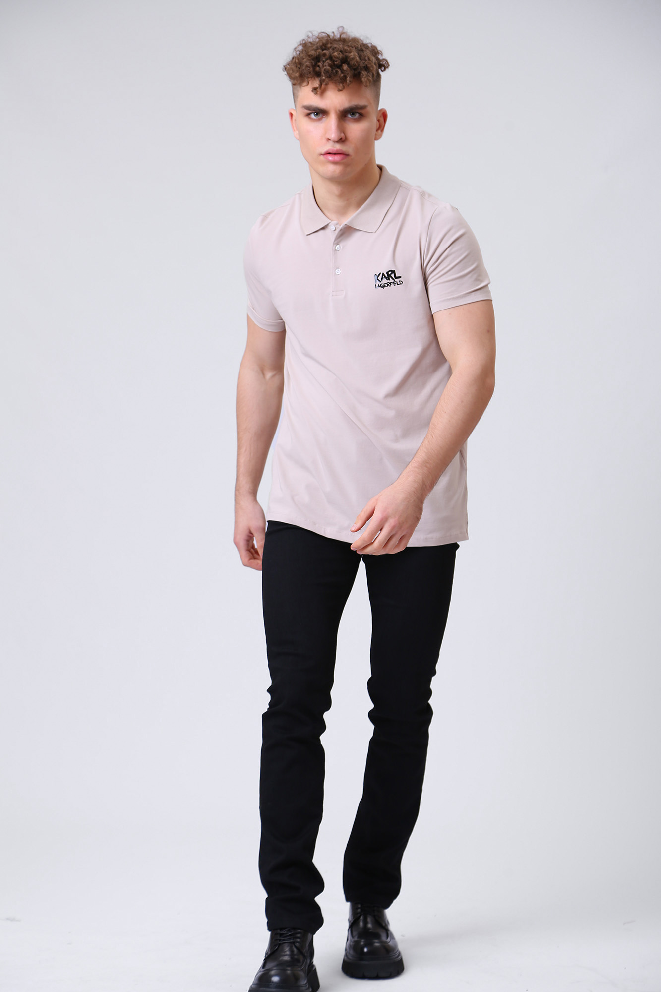 531221_745082 Поло Karl Lagerfeld Бежевый