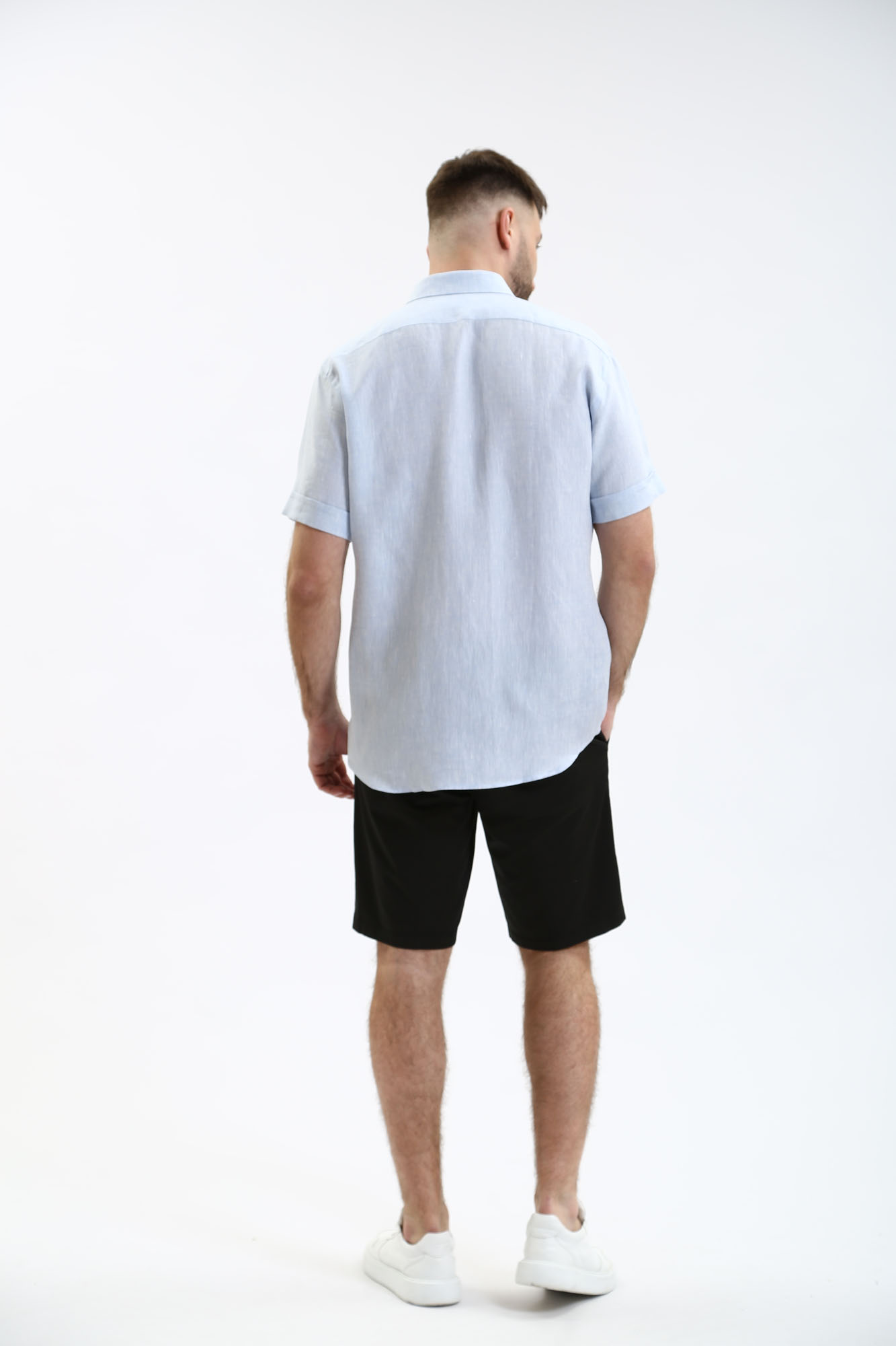 542667_605500 Сорочка льняная Karl Lagerfeld Голубой