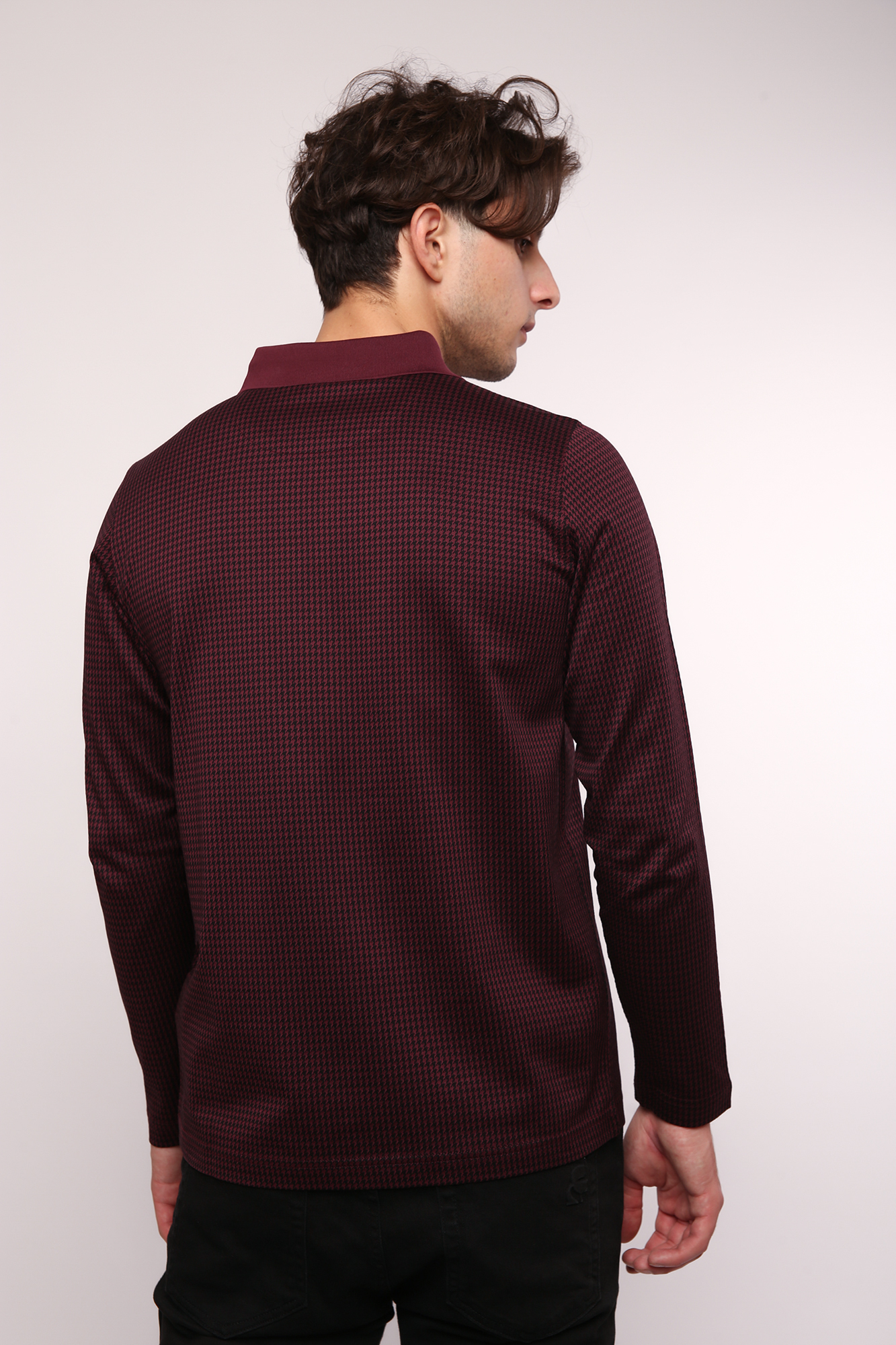 502203_745006 Поло с длинным рукавом Karl Lagerfeld Бордовый