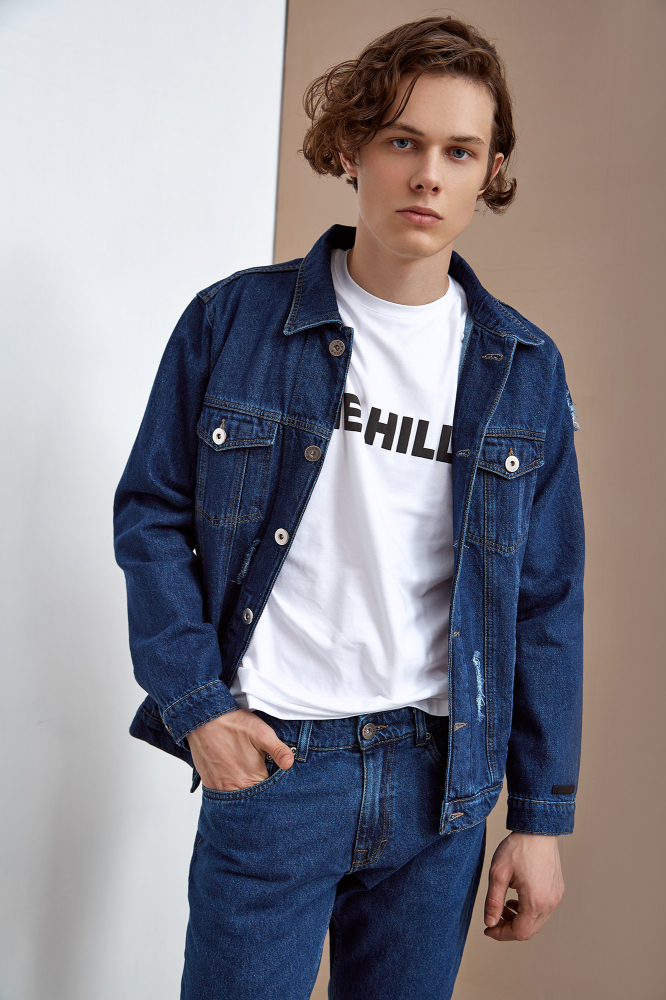 Джемпер Strellson Шерсть Синий