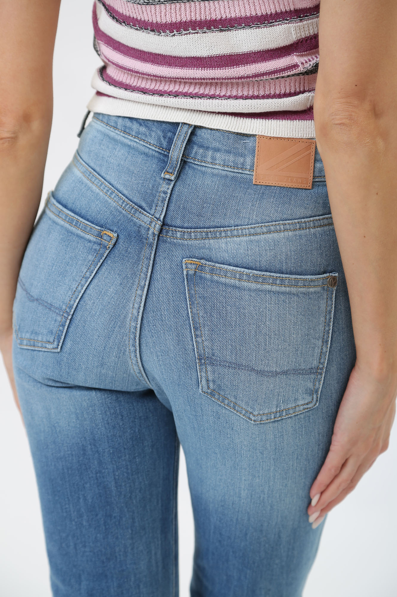 PL204686 джинсы slim jeans uhw split pepe jeans