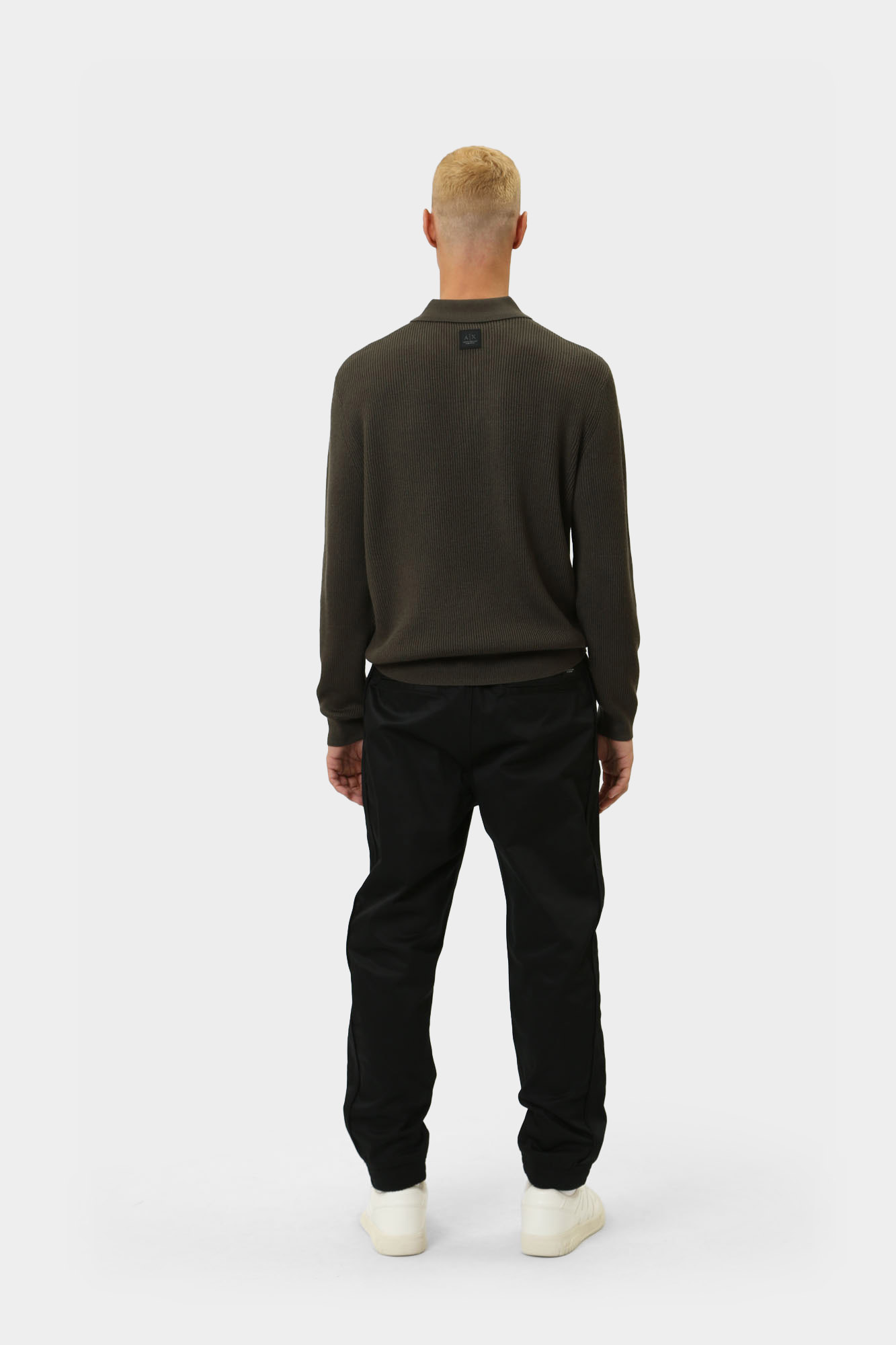 XM000129_AF10348 Поло с длинным рукавом Armani Exchange Черный