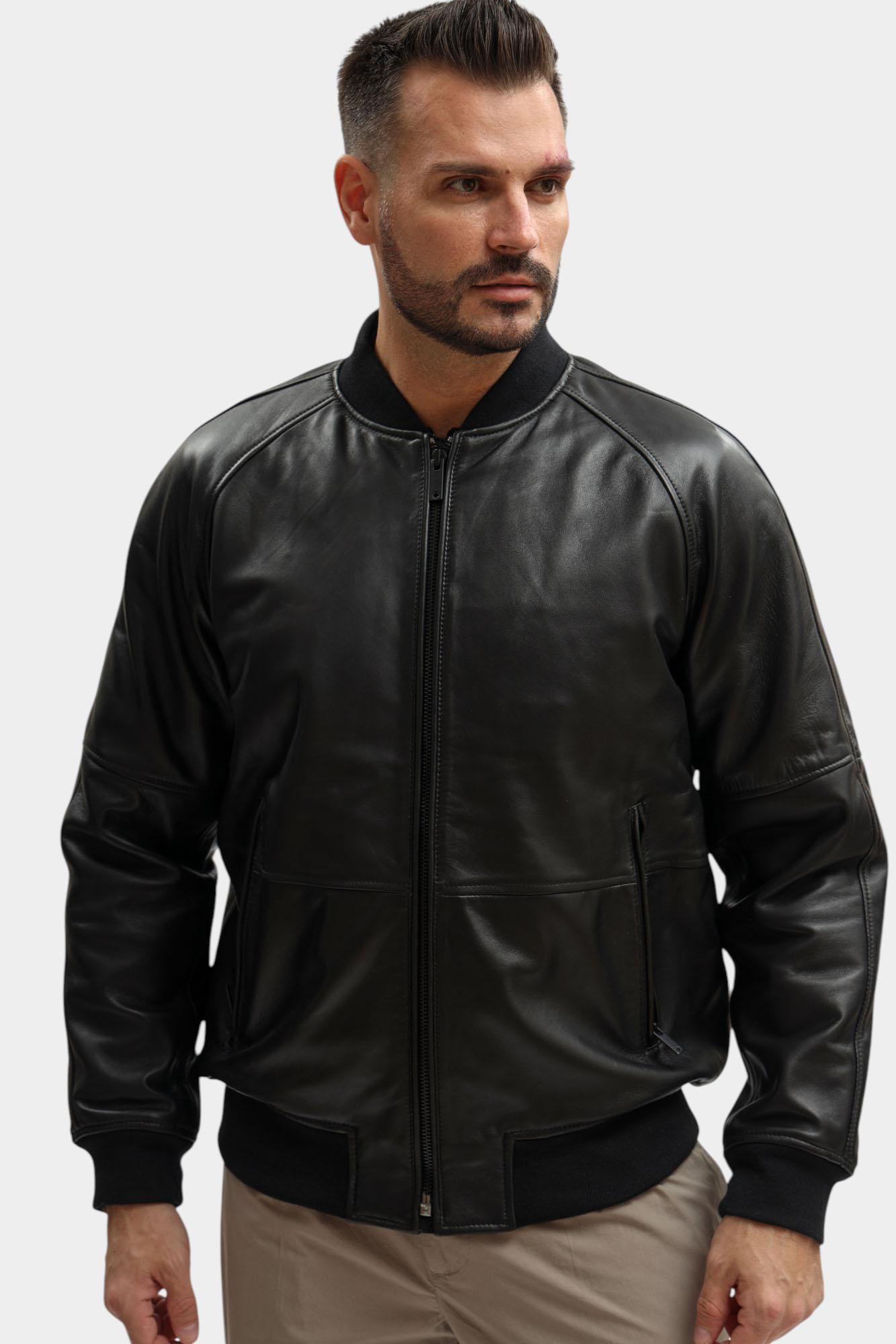 80000840_110157 Куртка кожаная Strellson Черный