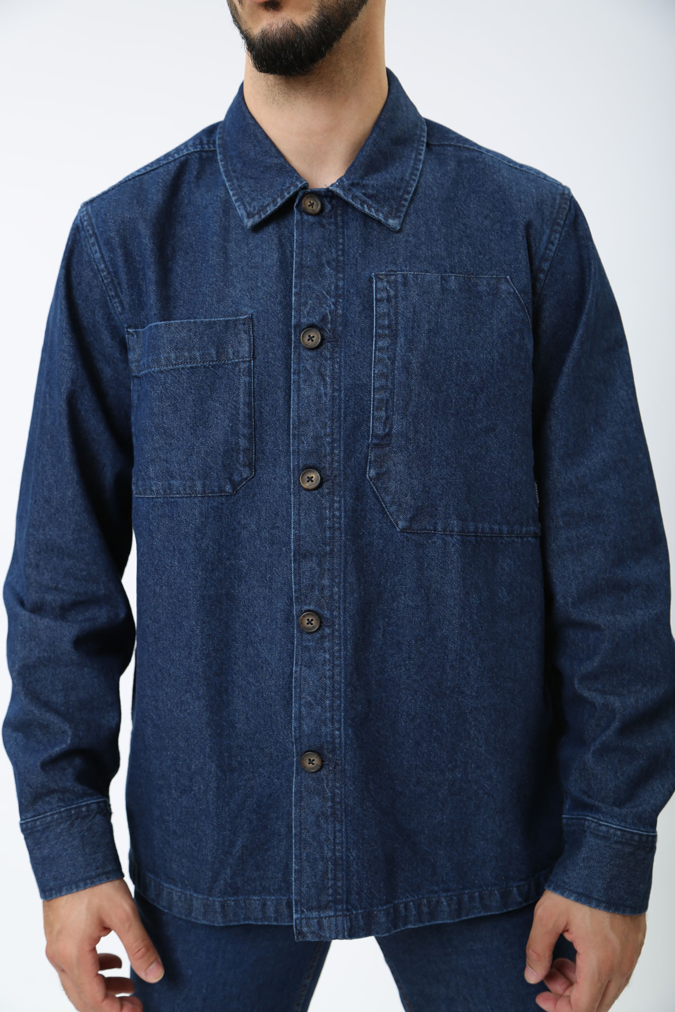 1014770-5000 Рубашка с длинным рукавом Mustang Синий