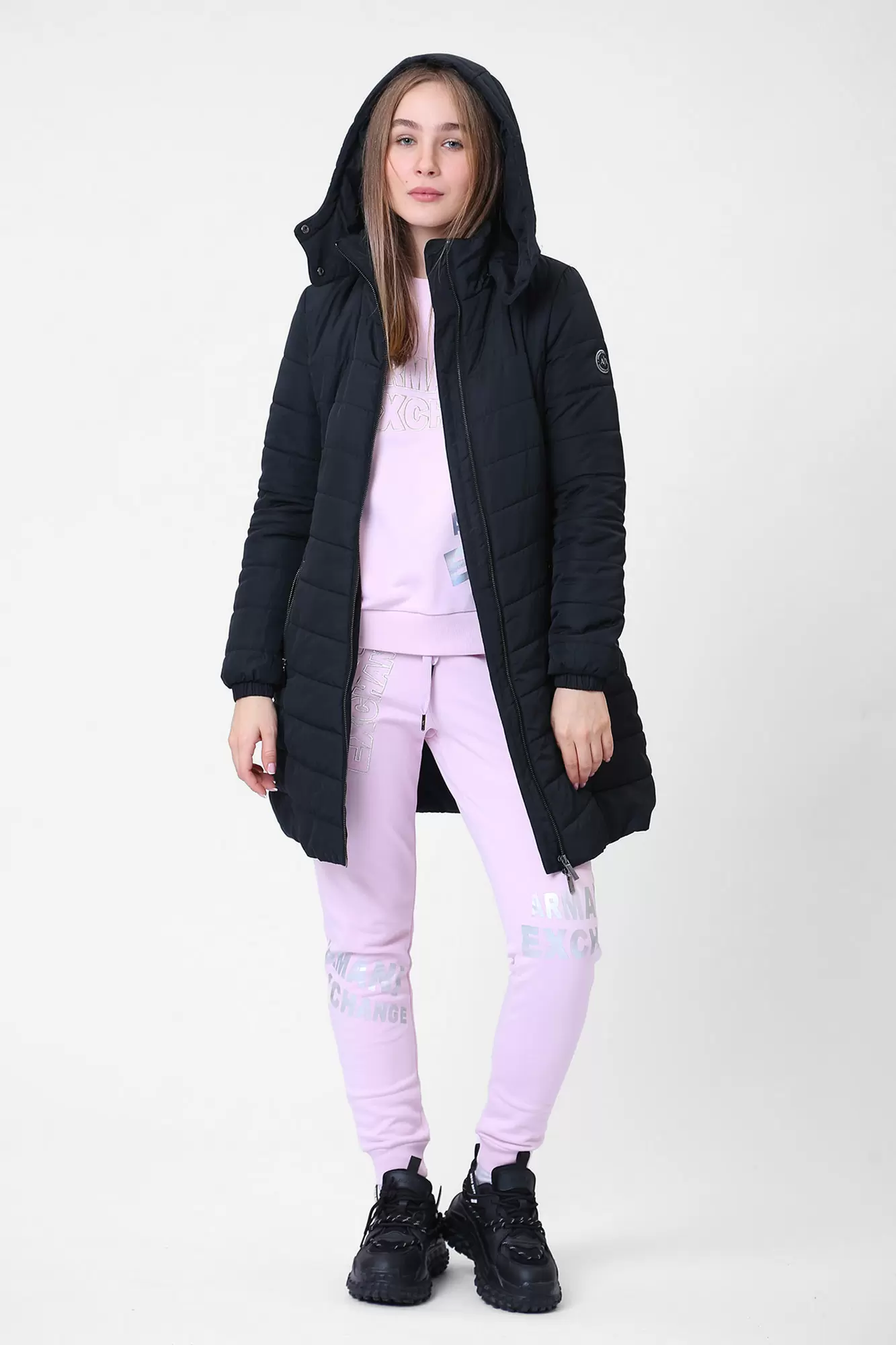 8NYK12_YNMAZ пальто утепленное armani exchange 