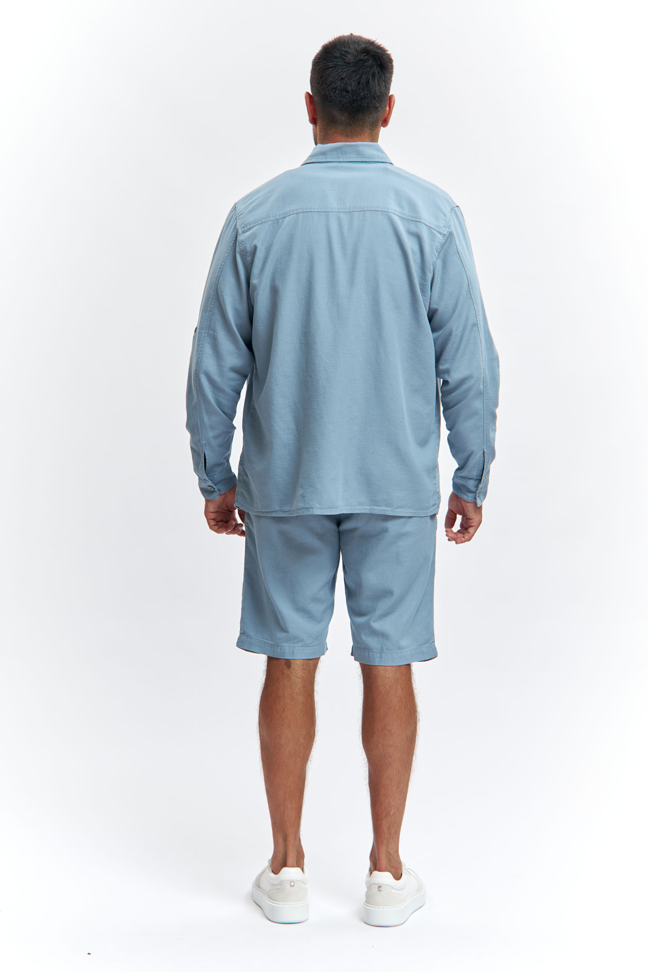 VM-OMA-55-447 Шорты льняные Van Mich Голубой