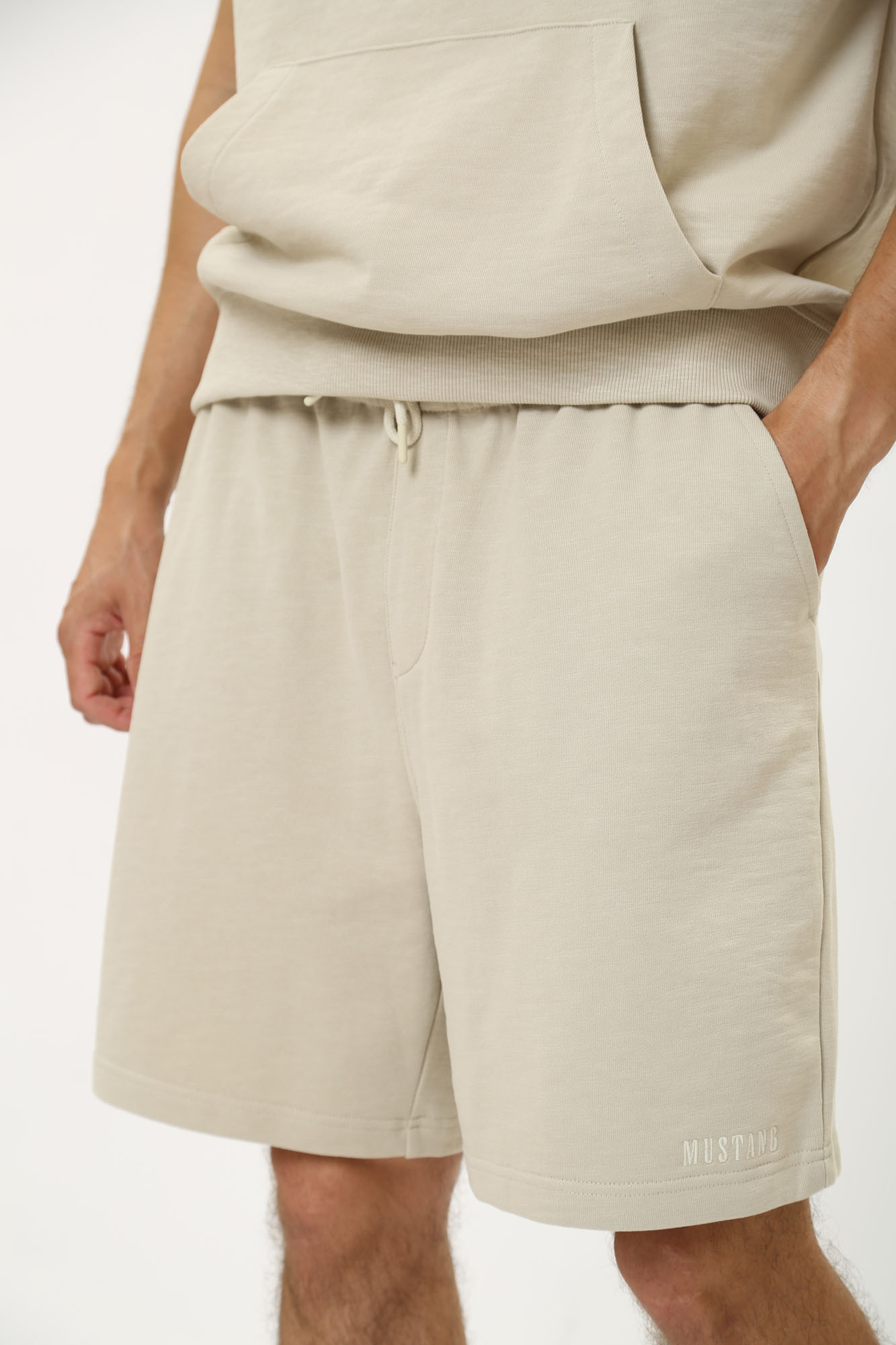 1015246 Шорты трикотажные Mustang Бежевый