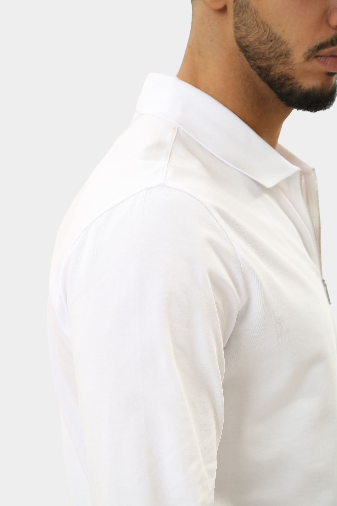 543221_74540 Поло с длинным рукавом Karl Lagerfeld Белый