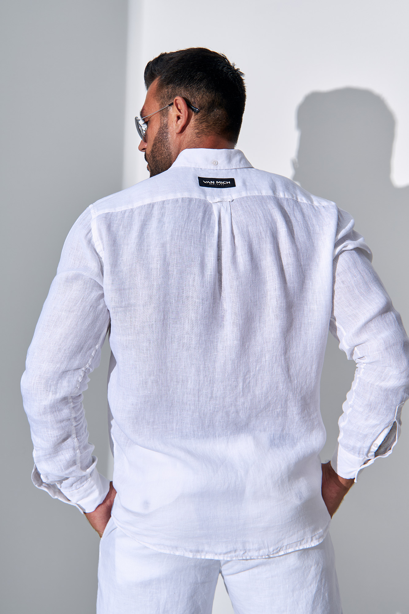 VM-231-55-065 Рубашка льняная Van Mich Белый
