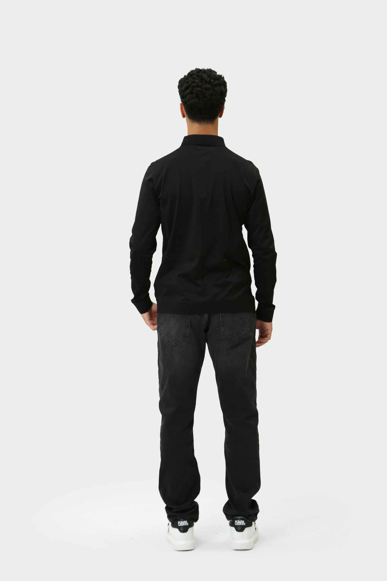 544200_745002 Поло с длинным рукавом Karl Lagerfeld Черный