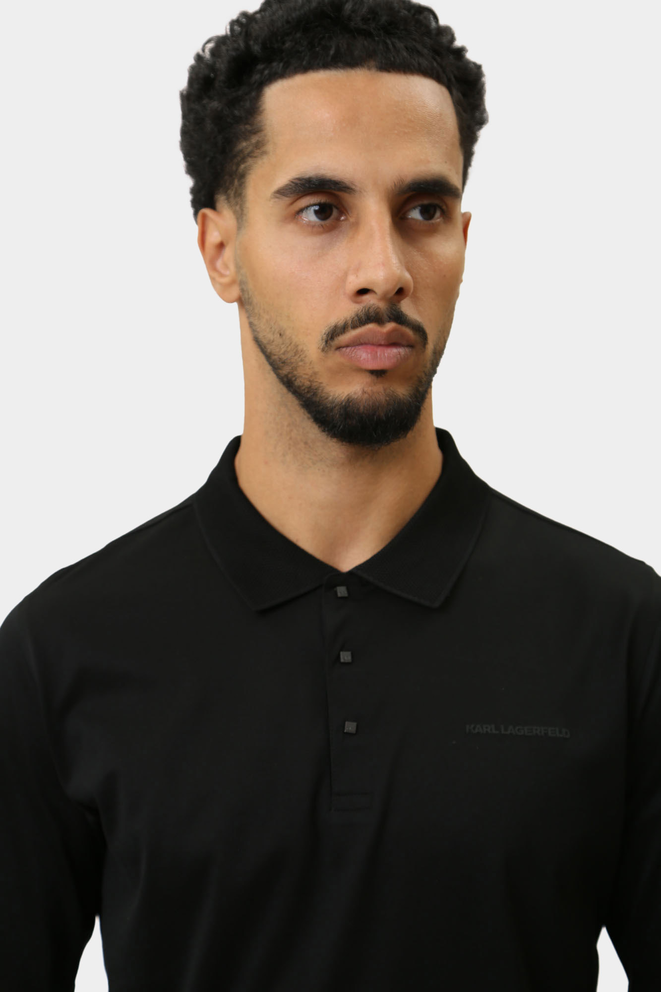 544200_745000 Поло с длинным рукавом Karl Lagerfeld Черный