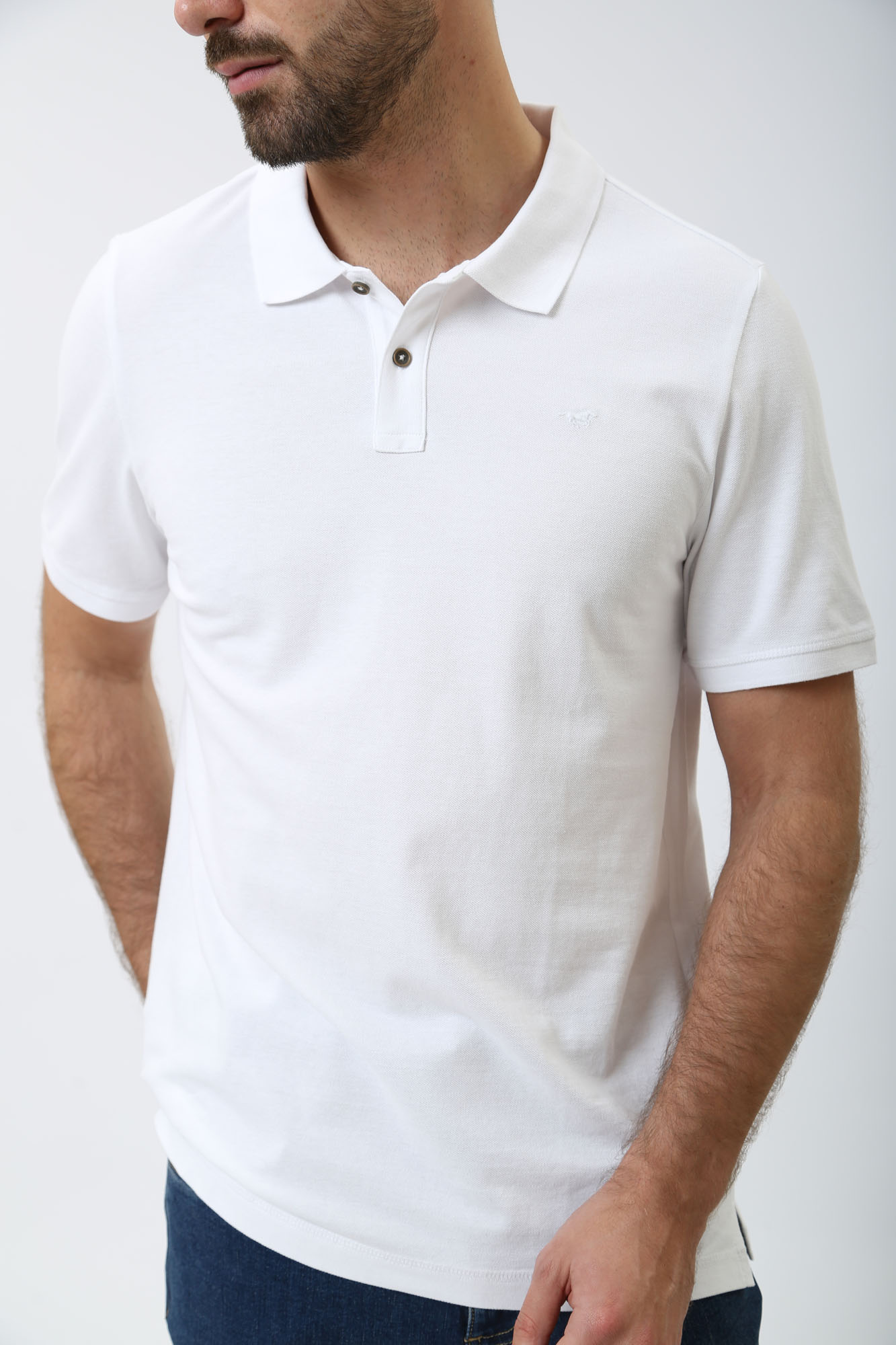 1014933 Поло Mustang Белый