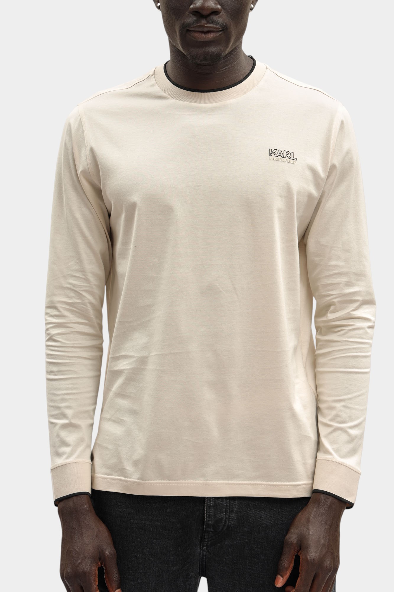 554200_755001 Лонгслив Karl Lagerfeld Бежевый