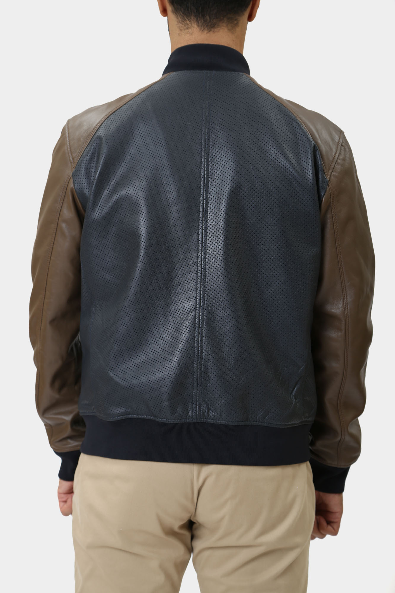 110140_80000618 Куртка кожаная Strellson Синий