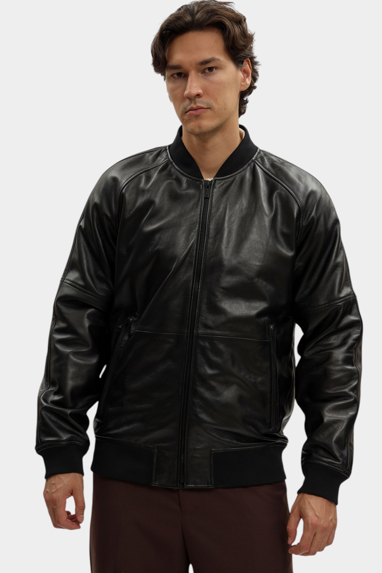 80000780_110157 Куртка кожаная Strellson Черный