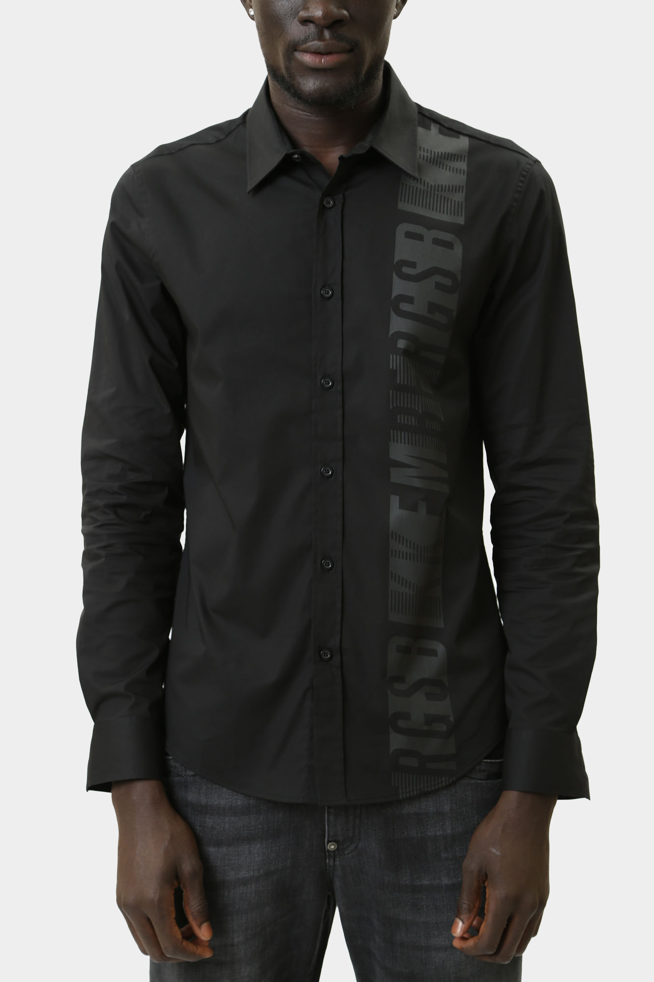 BMS0551 Сорочка Bikkembergs Черный