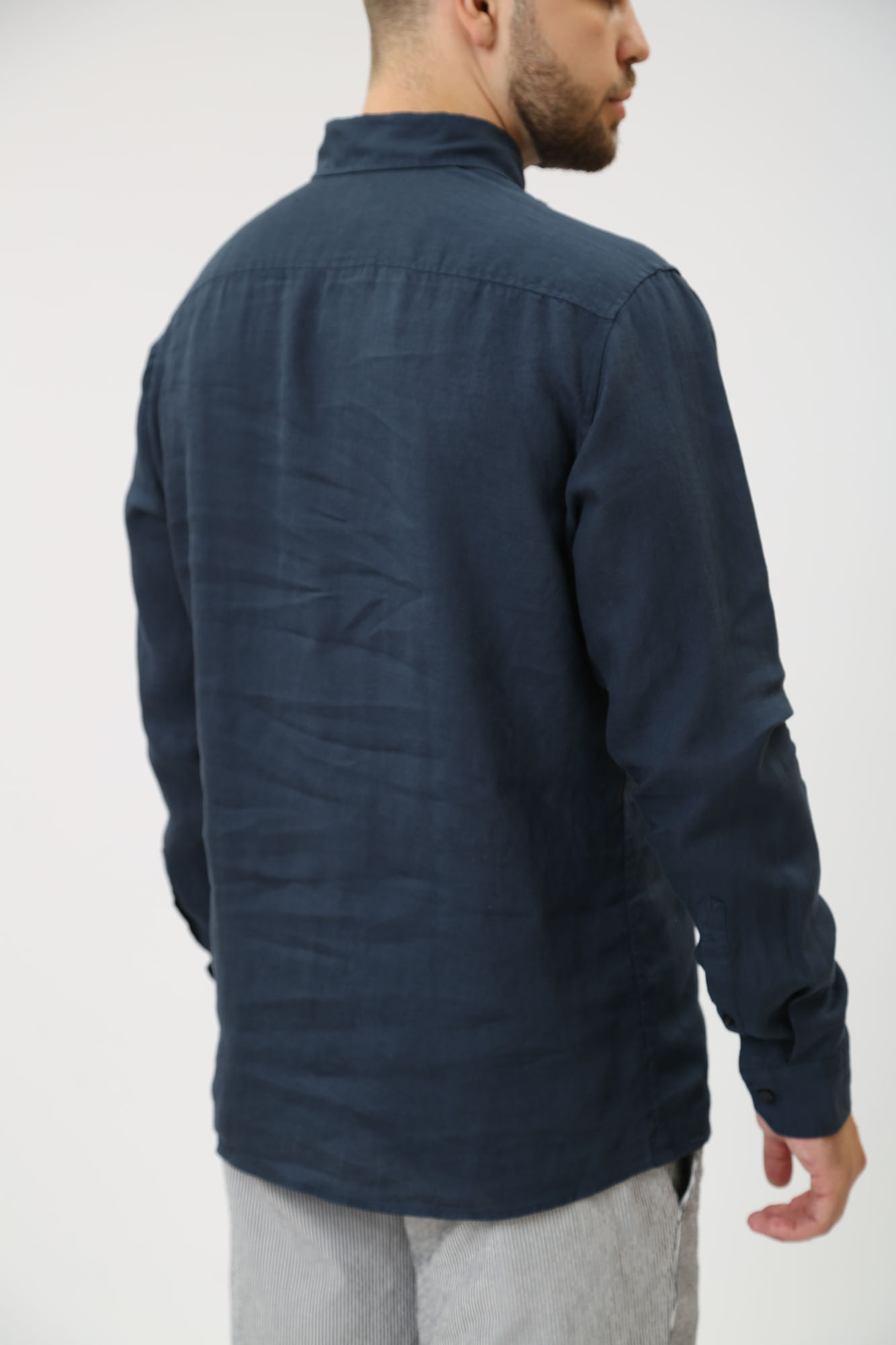 30041215_10017515 Сорочка д/р Strellson Синий