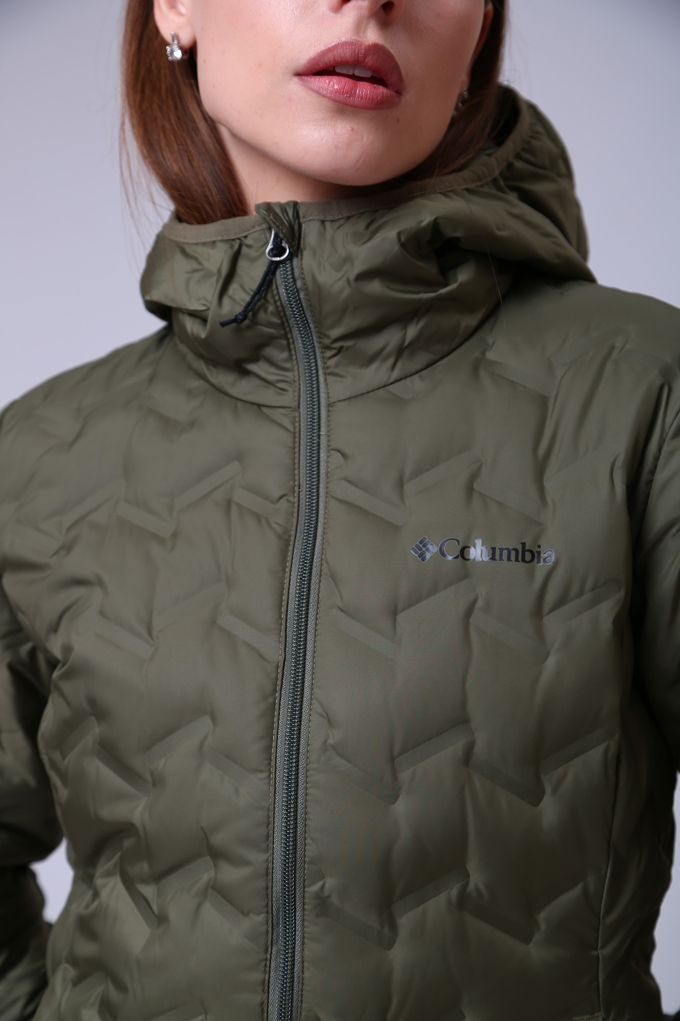 Long columbia sale down jacket