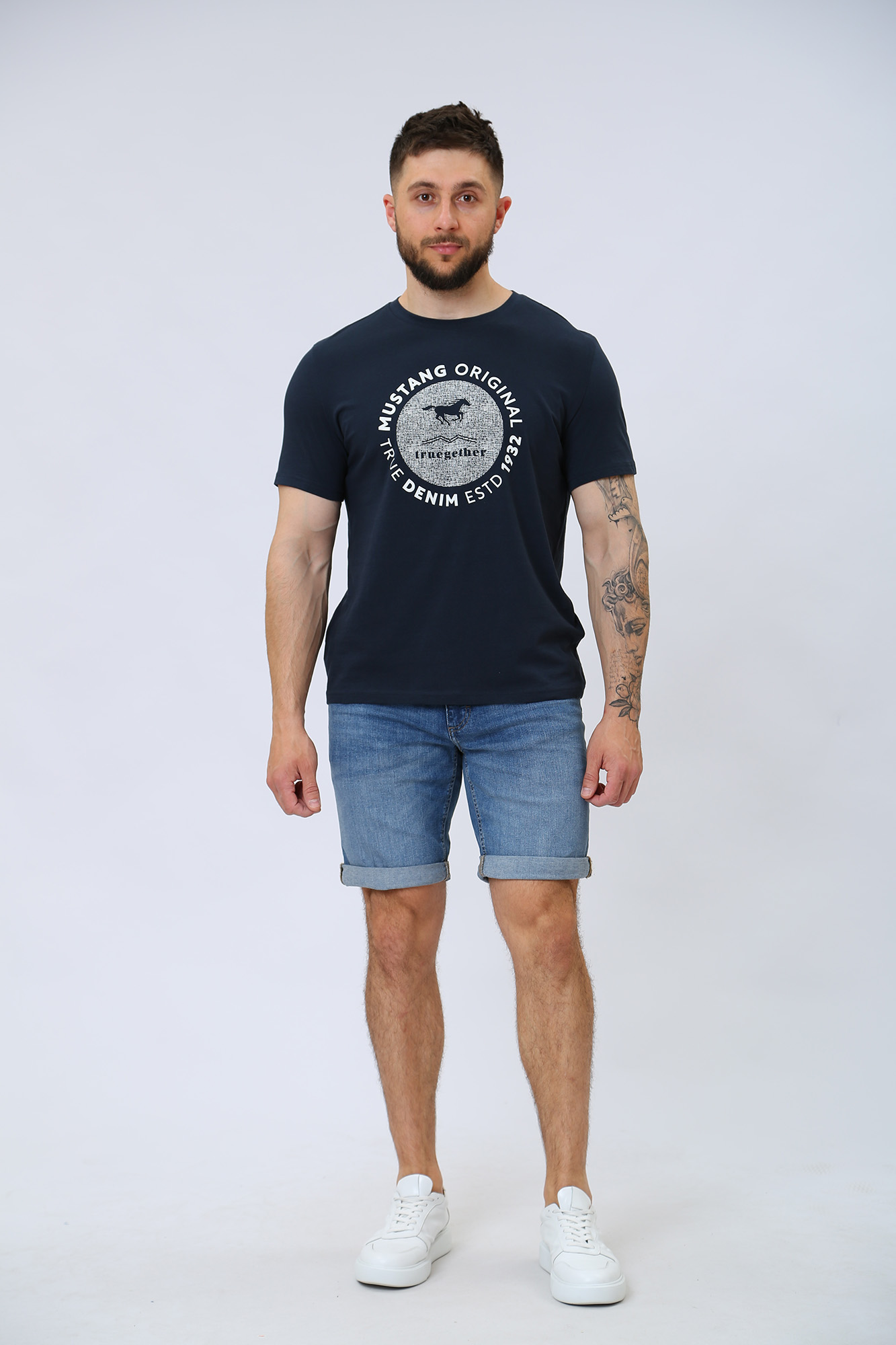 1013549 Футболка Mustang Синий