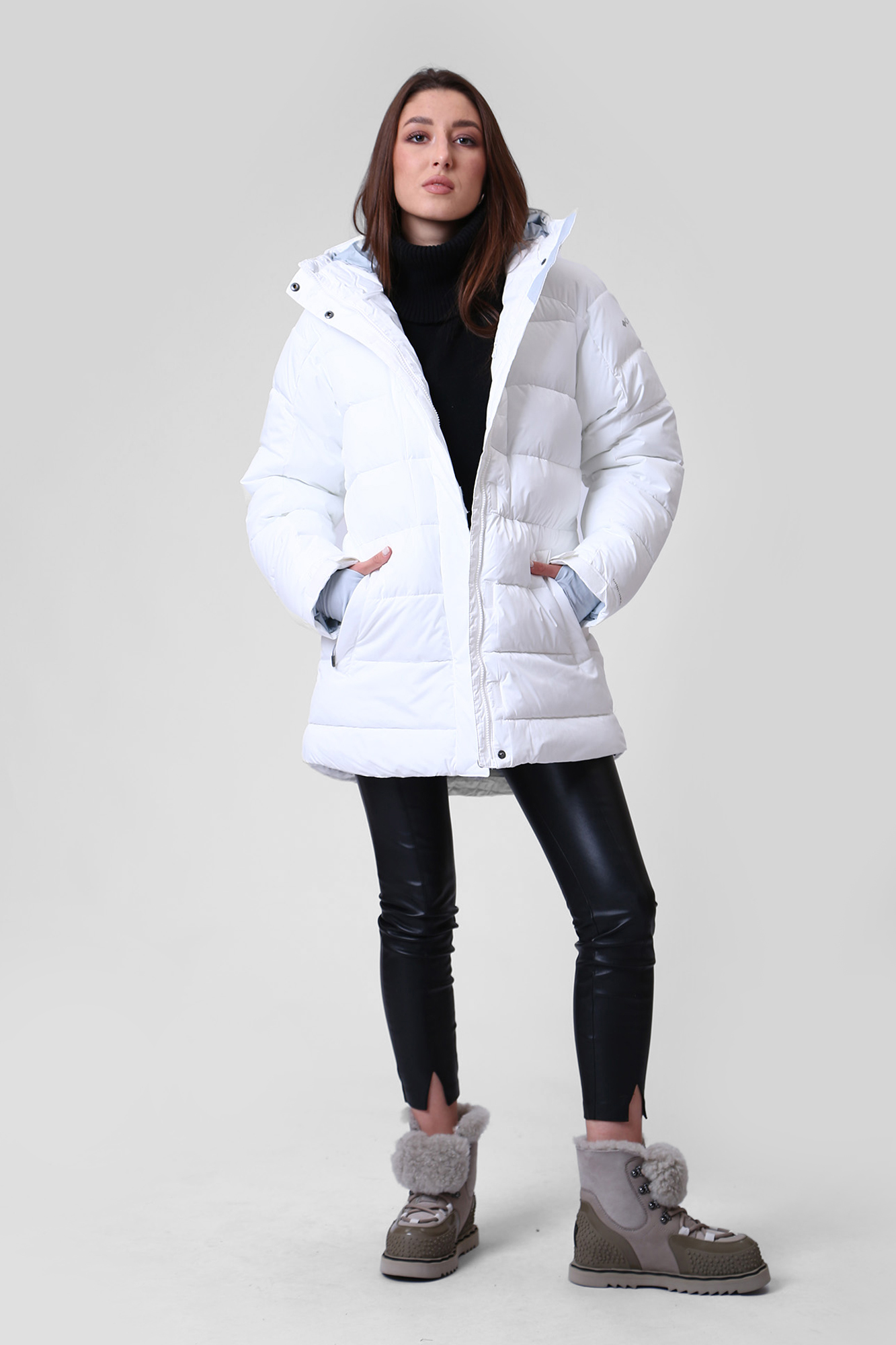 Columbia white cheap down jacket