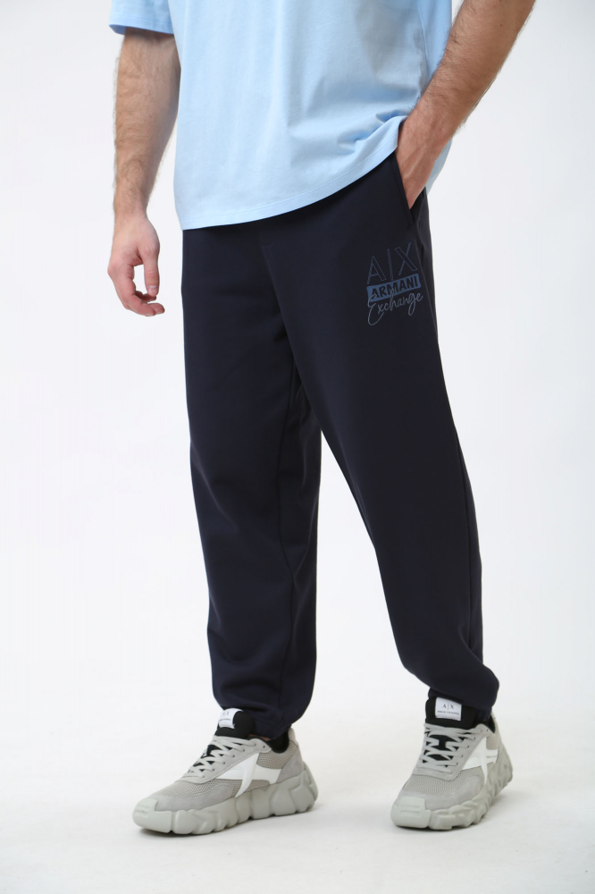 Рубашка с длинным рукавом Armani Exchange Хлопок Синий