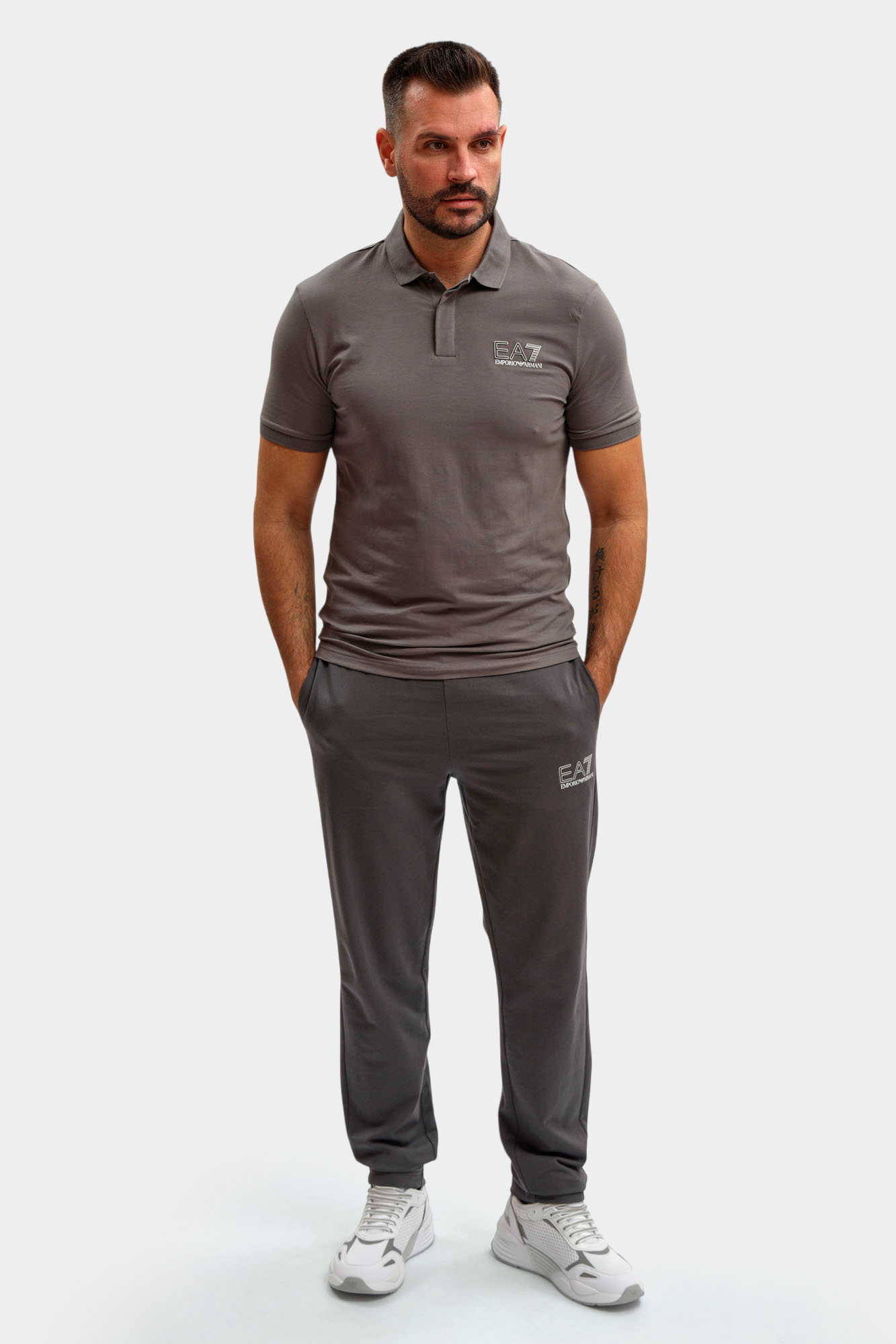 7M001311_AF10373 Поло EA7 Серый