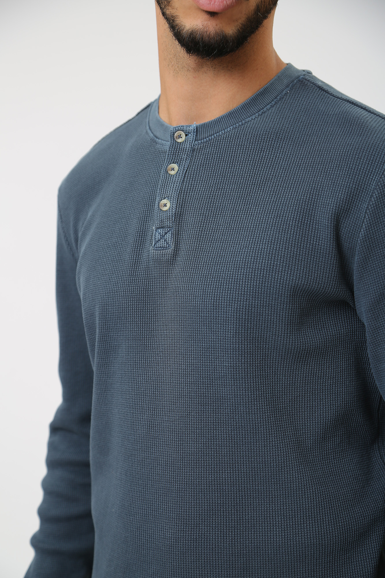 1014110 Поло с длинным рукавом Mustang Синий