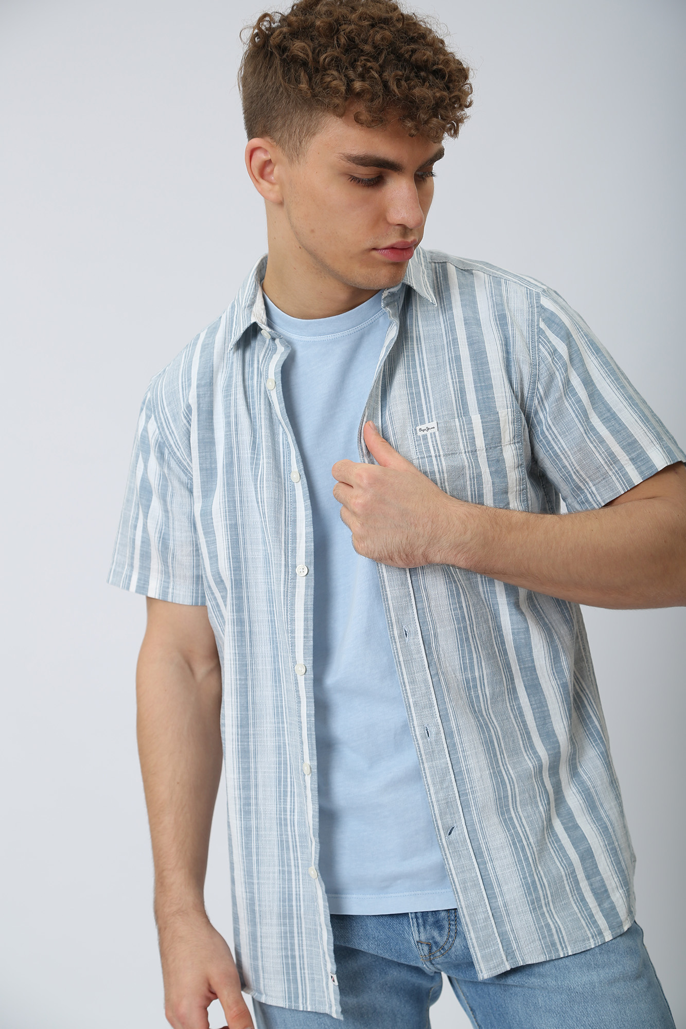 PM307788 Рубашка Pepe Jeans Голубой