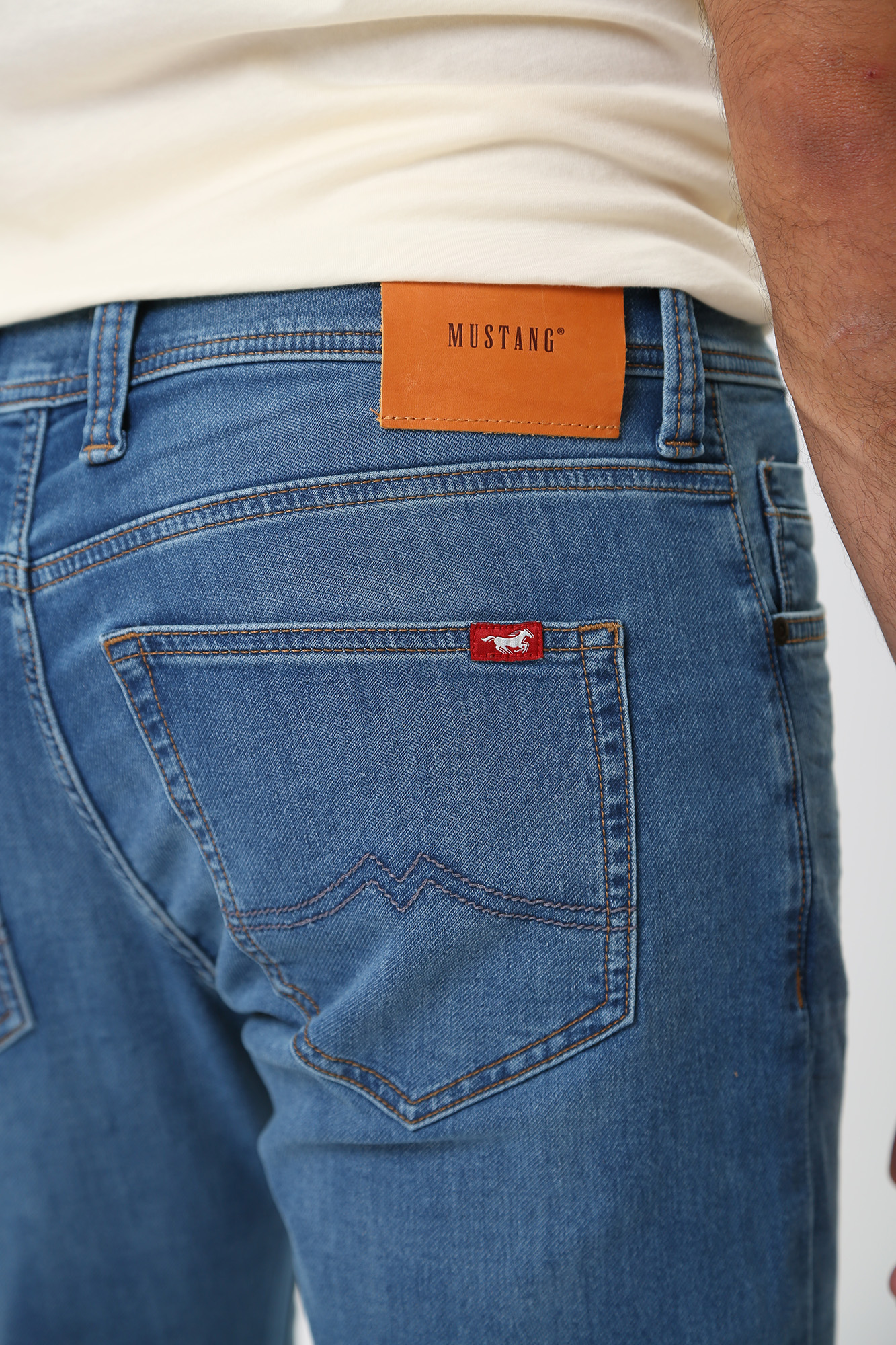 1013435-5000 Брюки джинсовые Mustang Синий