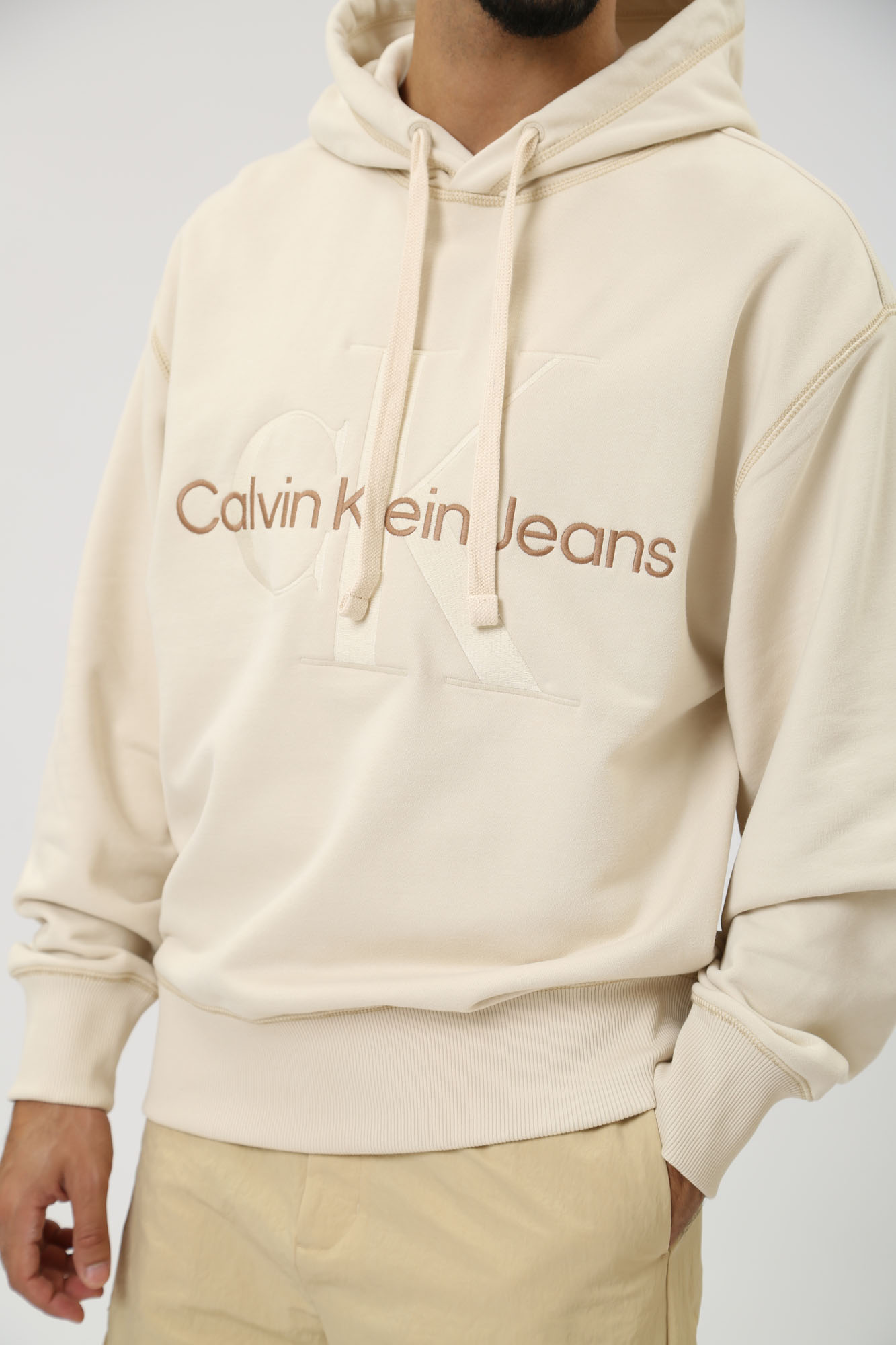 J30J324623 Худи Calvin Klein Jeans Бежевый