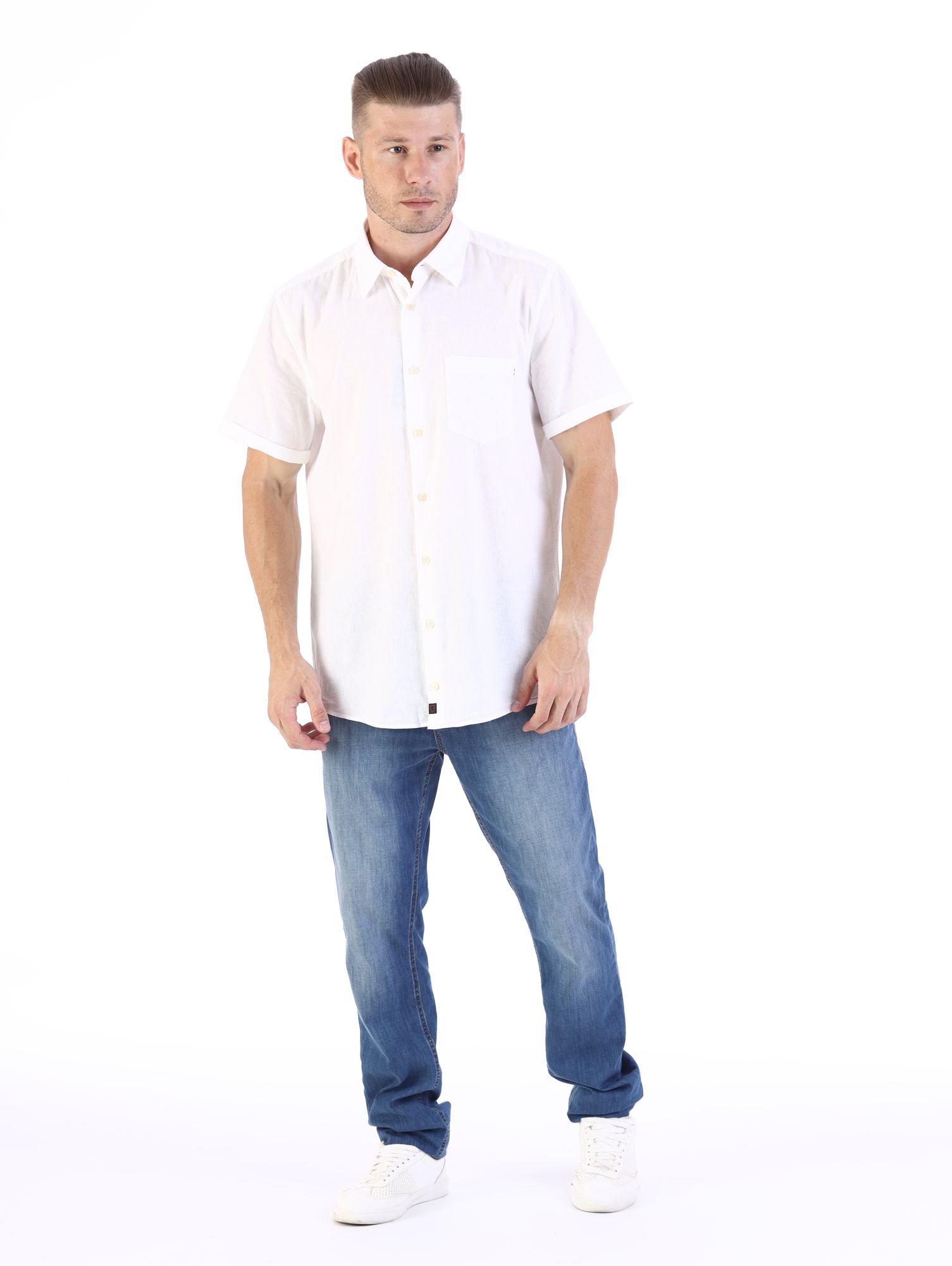 30014491_10006773 Сорочка Strellson Белый